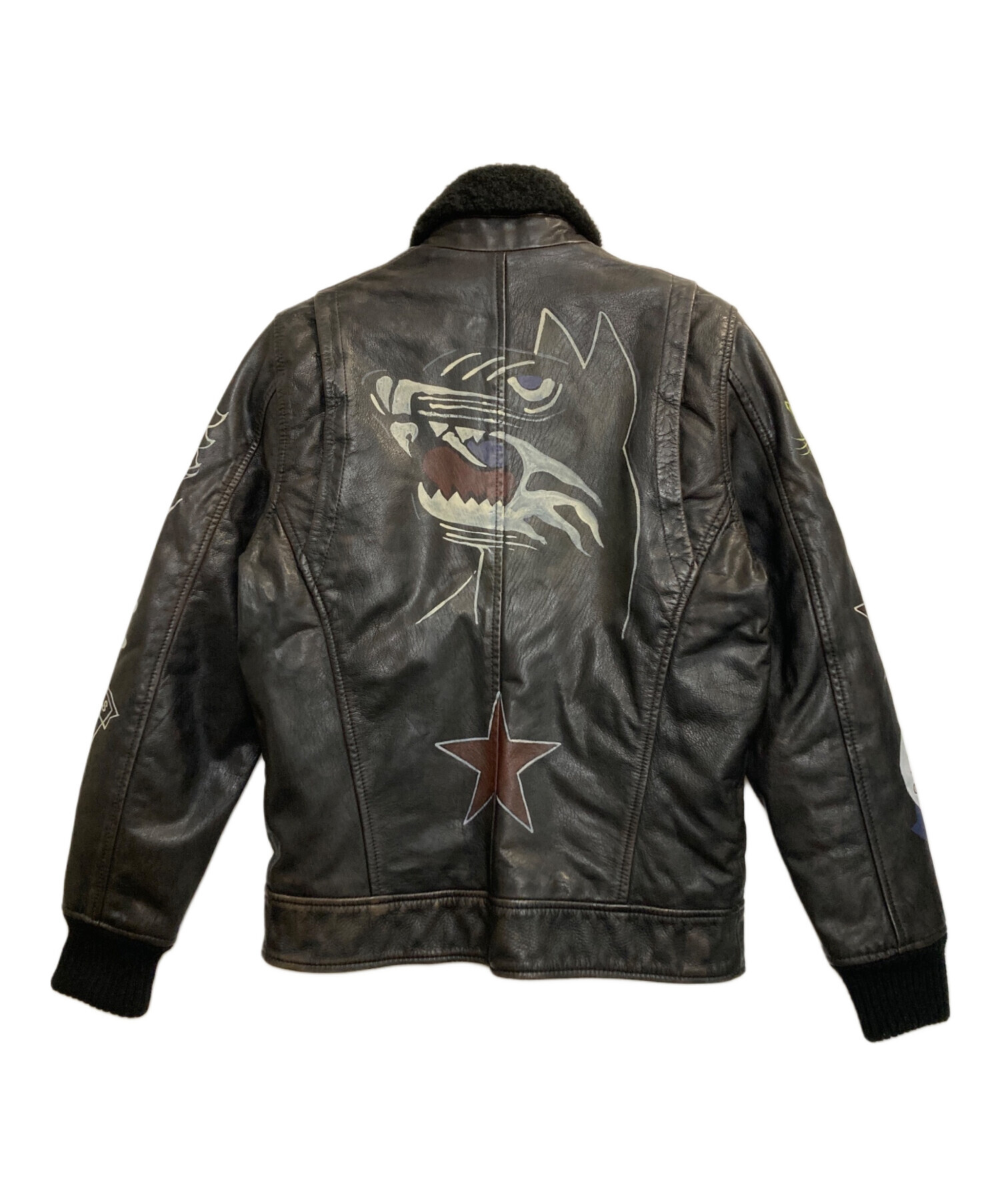 中古・古着通販】DIESEL (ディーゼル) ハンドペイントG-1レザー 