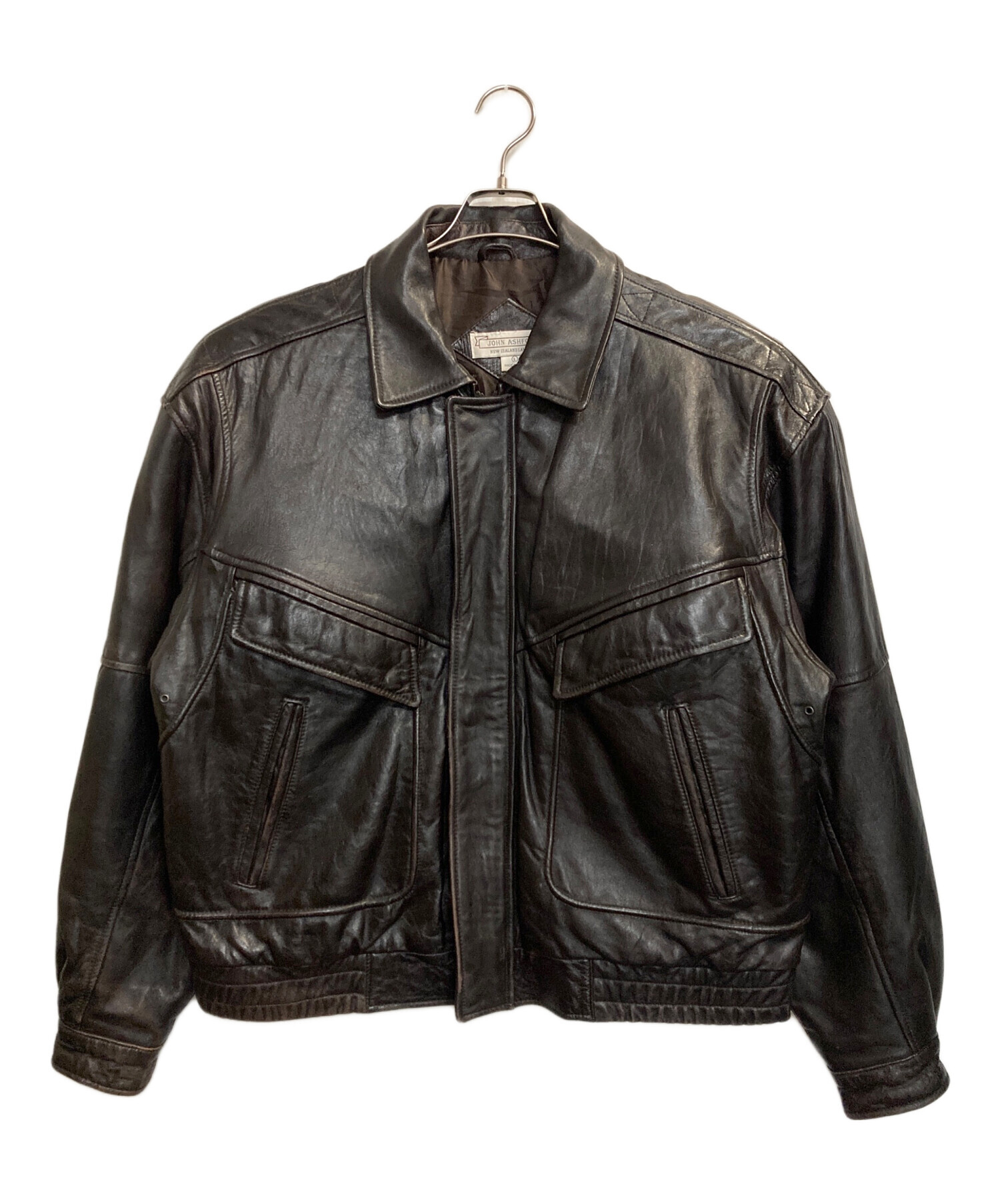 JOHN ASHFORD スエードジャケット L JOHN ASHFORD ブラックレザー