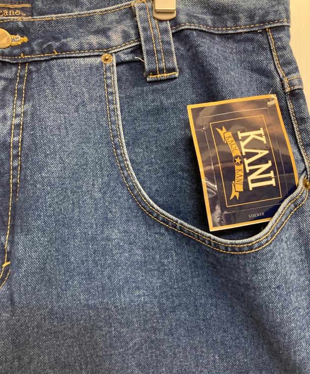 【未使用タグ付き】 KARL KANI ビッグサイズW120cm バギージーンズ 中古・古着通販】KARL KANI (カールカナイ) ロゴプレートバギーデニム