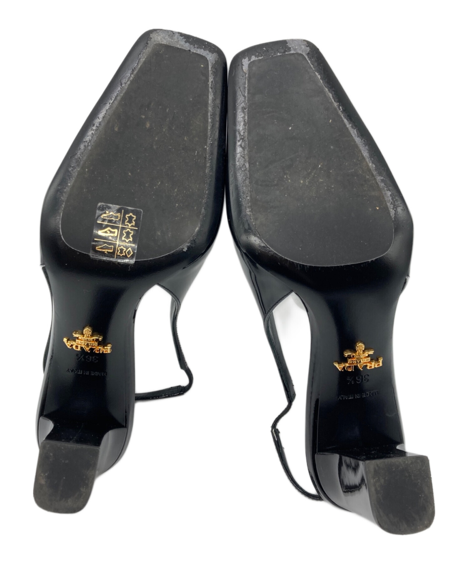 中古・古着通販】PRADA (プラダ) パテントレザー スリングバック