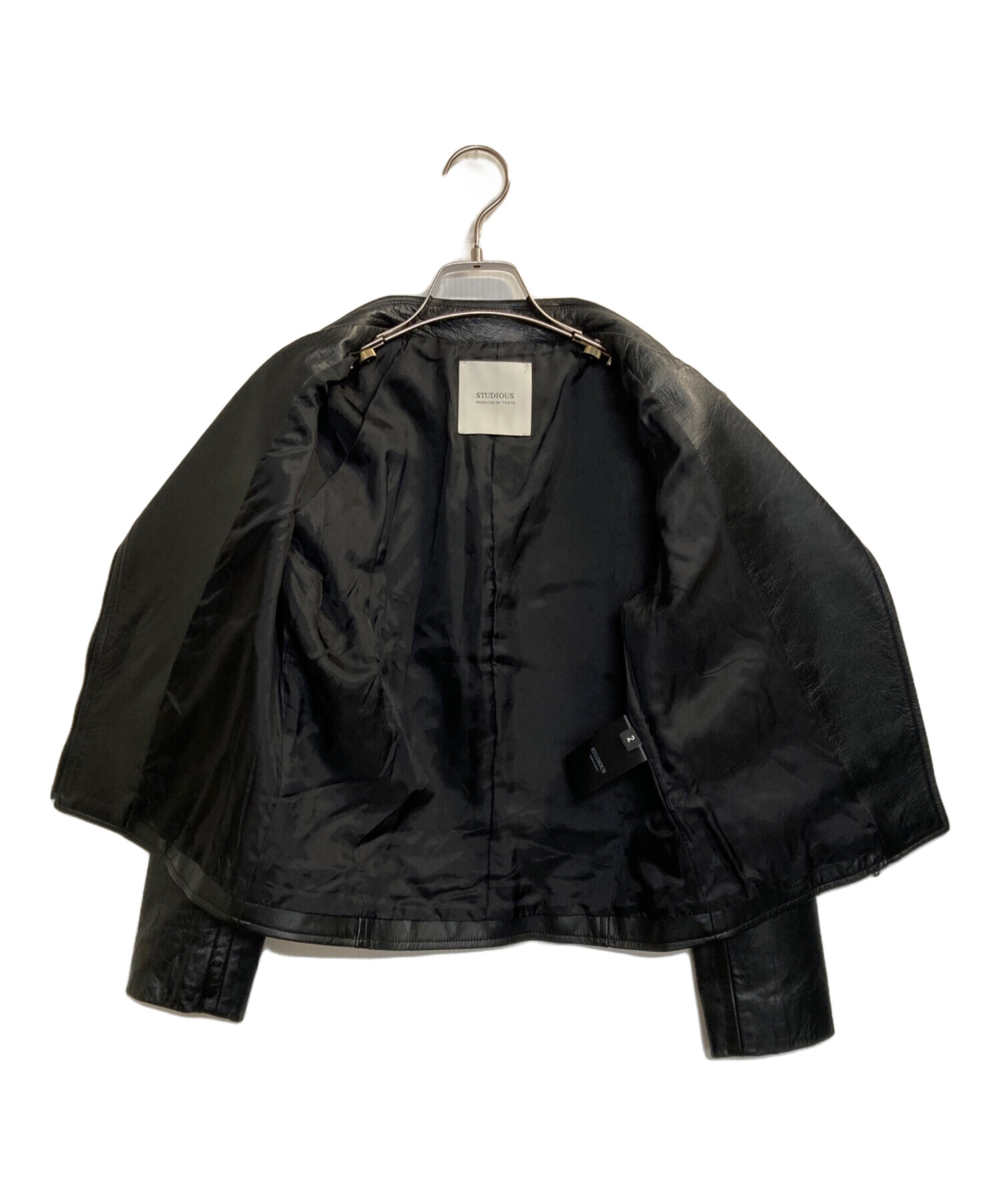【ほぼ未使用】STUDIOUSのダブルライダースジャケット STUDIOUS ダブルライダースジャケット サイズ2 - メルカリ