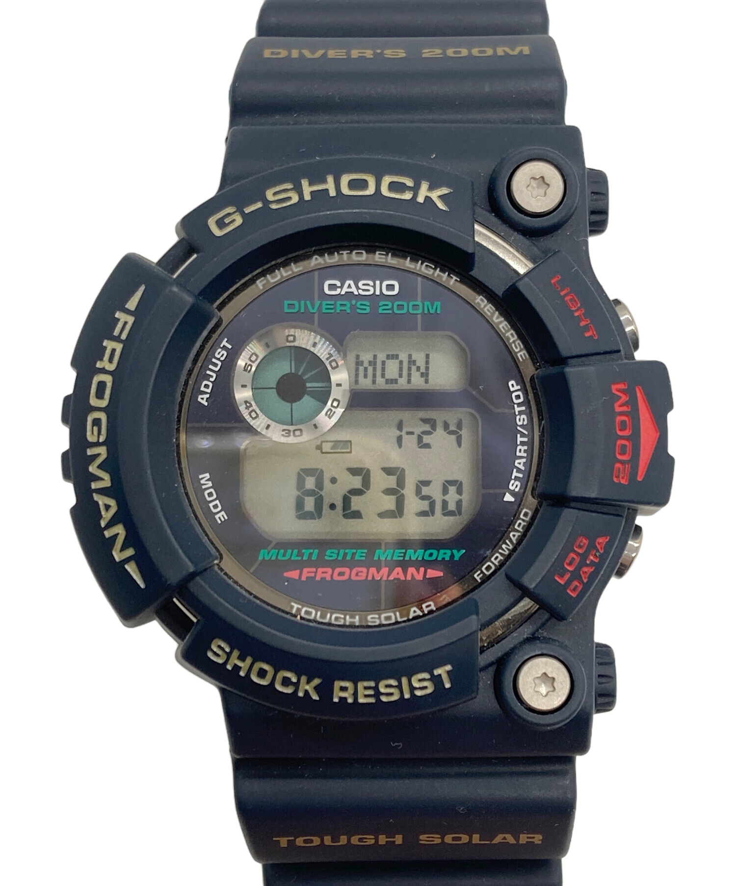 中古・古着通販】CASIO (カシオ) FROGMANデジタルウォッチ ネイビー 