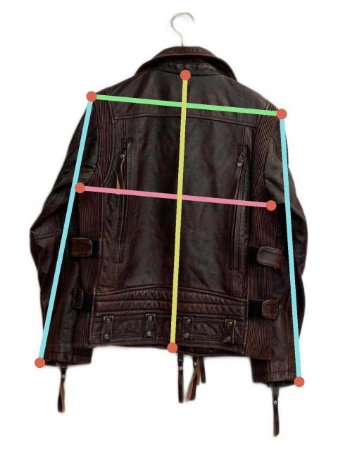 中古・古着通販】fortime (フォータイム) レザーダブルライダース