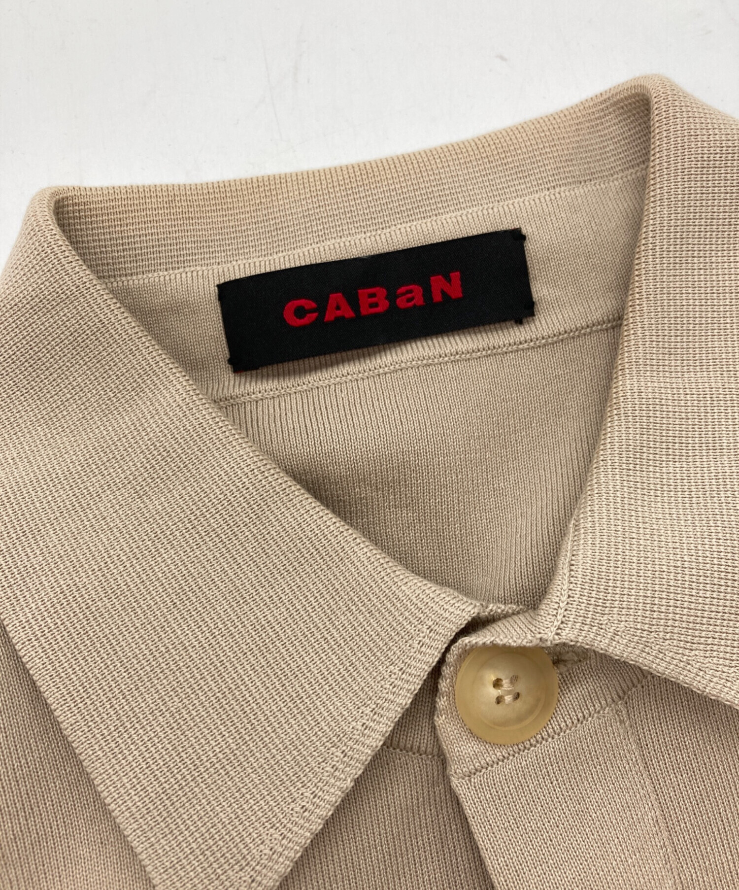 中古・古着通販】CABAN (キャバン) ニットシャツ ベージュ サイズ:M 