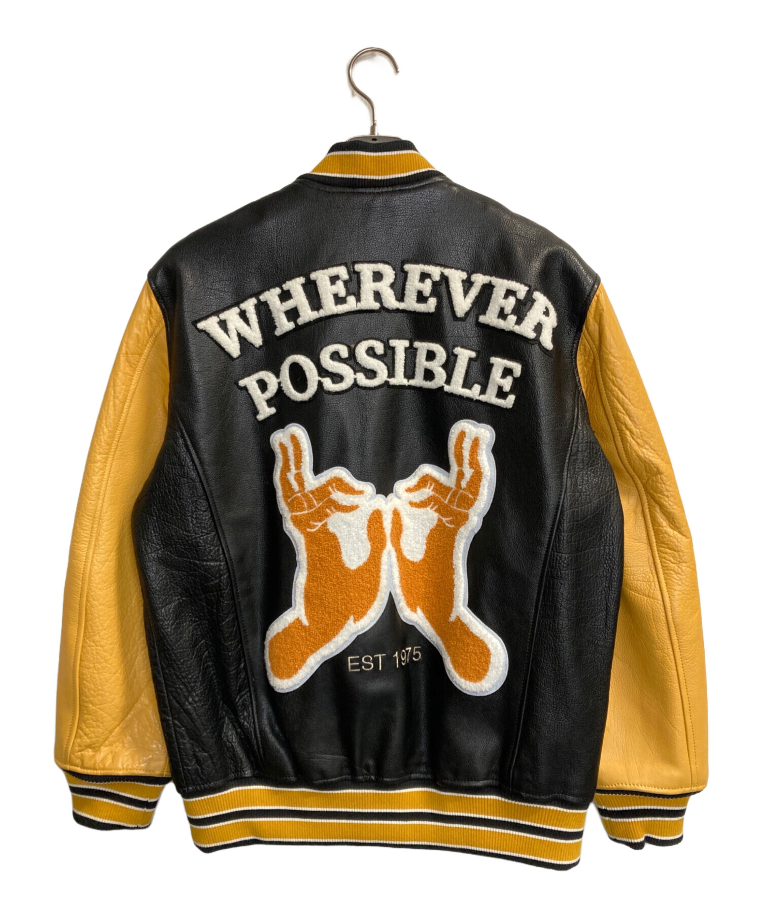 中古・古着通販】ZARA (ザラ) ワッペンオールレザースタジャン