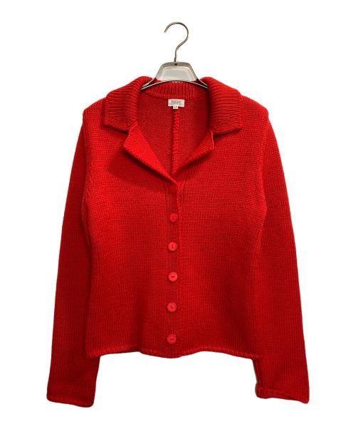 中古・古着通販】FOXEY (フォクシー) ニットジャケット レッド サイズ