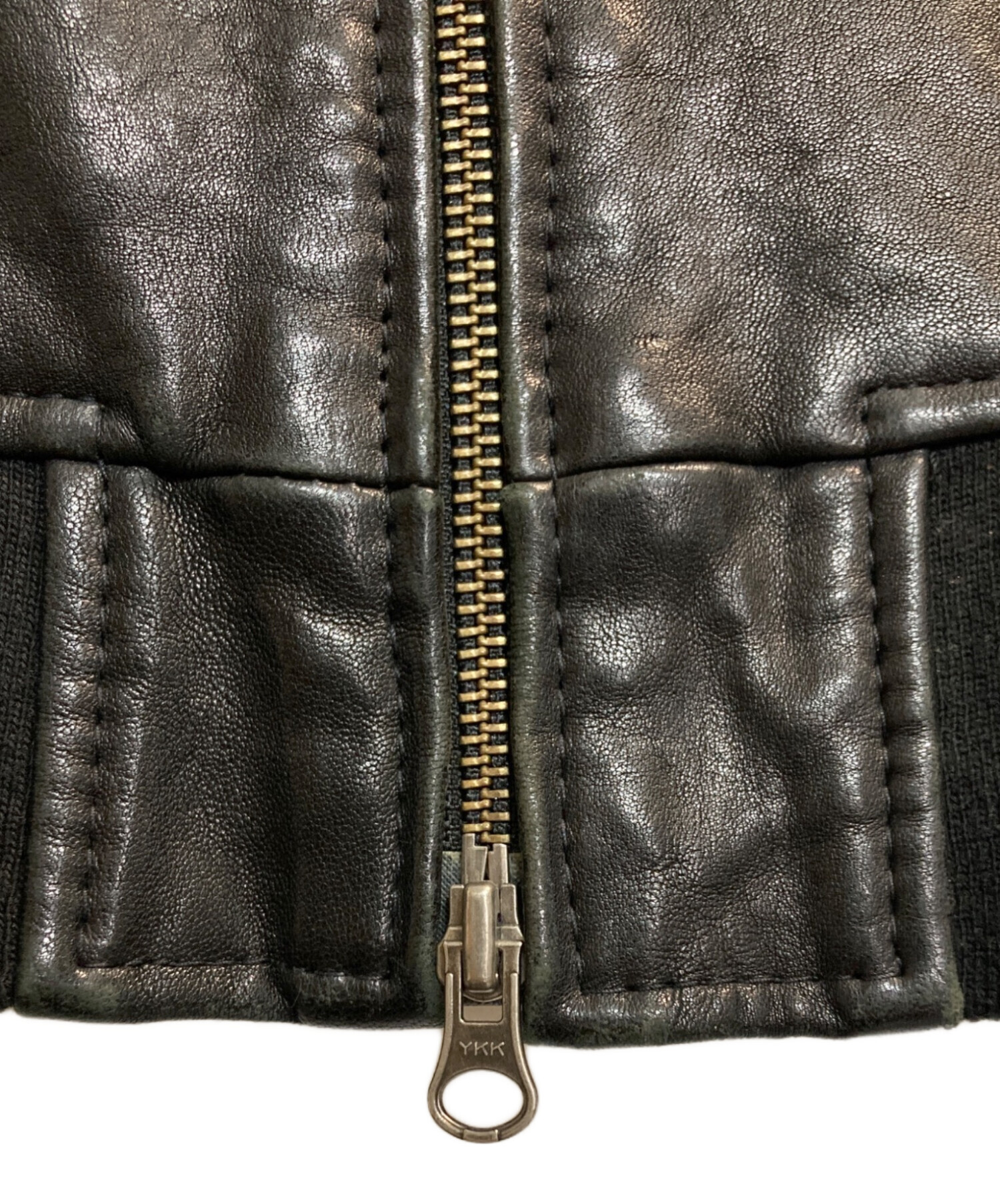 中古・古着通販】ARMANI JEANS (アルマーニジーンズ) ニット切替レザー