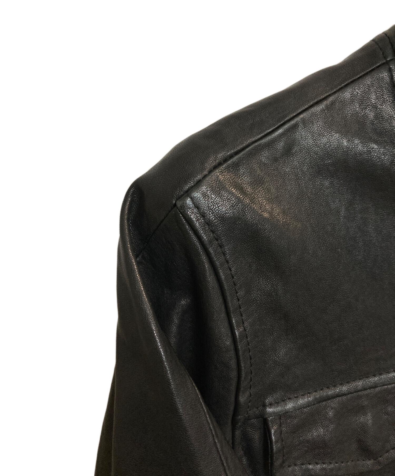 中古・古着通販】ARMANI JEANS (アルマーニジーンズ) ニット切替レザー