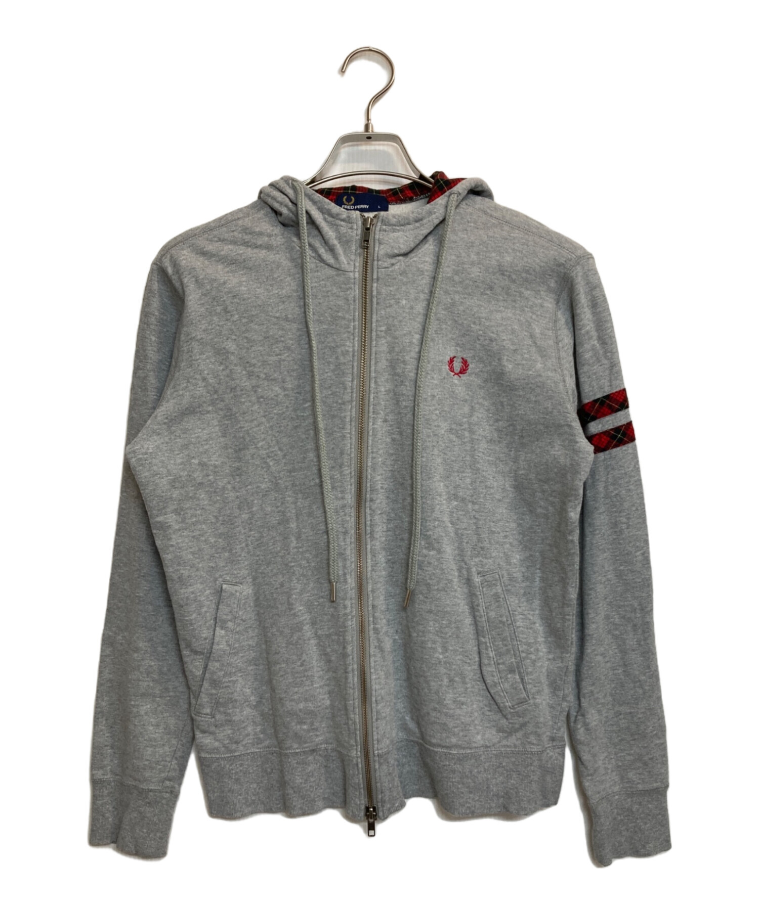 中古・古着通販】FRED PERRY (フレッドペリー) ジップパーカー グレー 