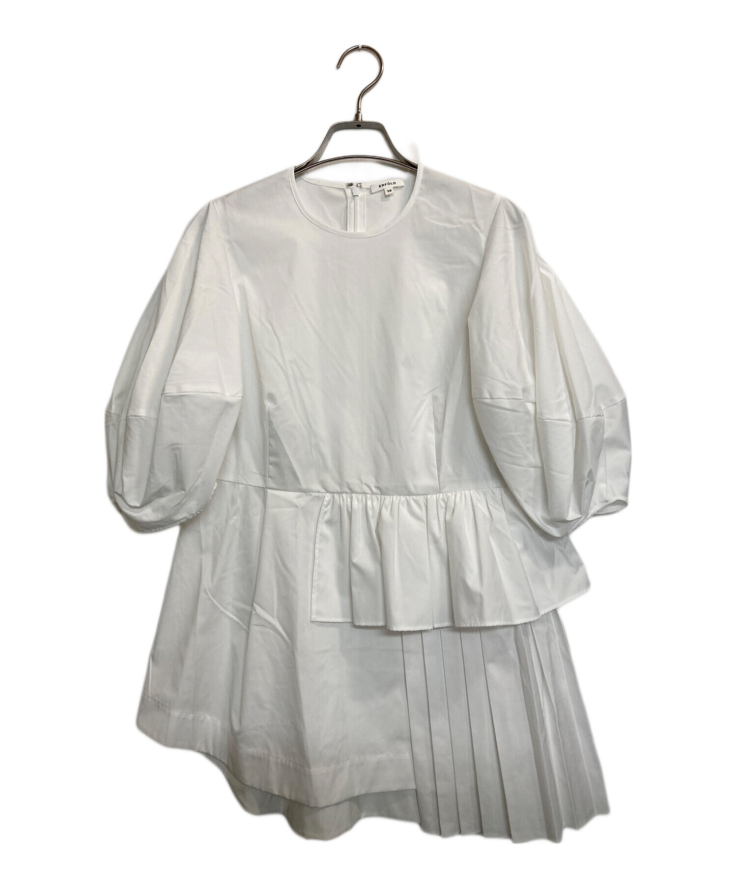 【タグ付き】ENFOLD エンフォルド　白ブラウス 中古・古着通販】ENFOLD (エンフォルド) ブラウス ホワイト サイズ:38