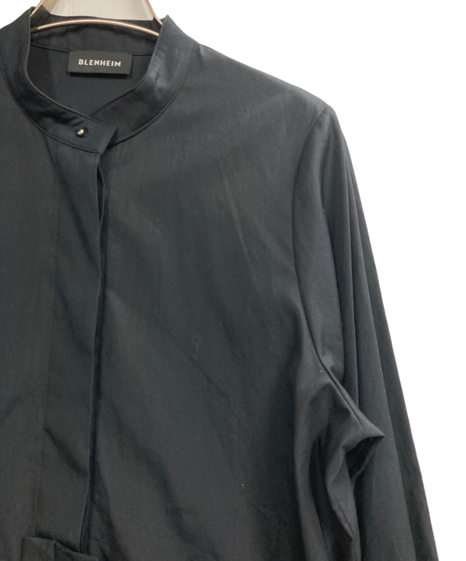 中古・古着通販】BLENHEIM (ブレンヘイム) フリルヘムシャツ ブラック