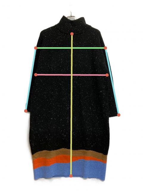 近年 PS ポールスミス ニットワンピース M ウール ネイビー サイドスリット 中古・古着通販】PS Paul Smith (PSポールスミス) ミックスニット