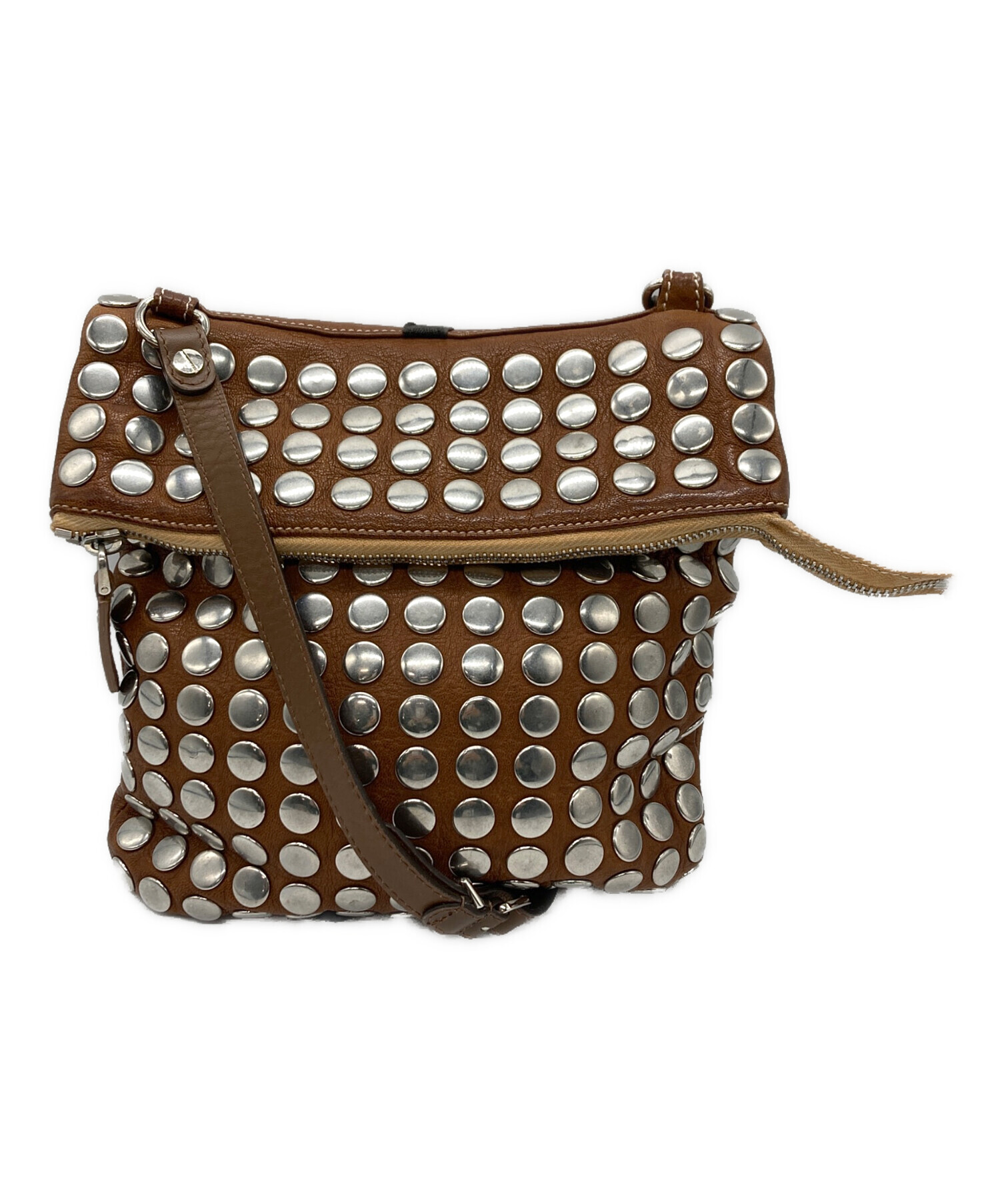 中古・古着通販】MARNI (マルニ) スタッズレザーショルダーバッグ 