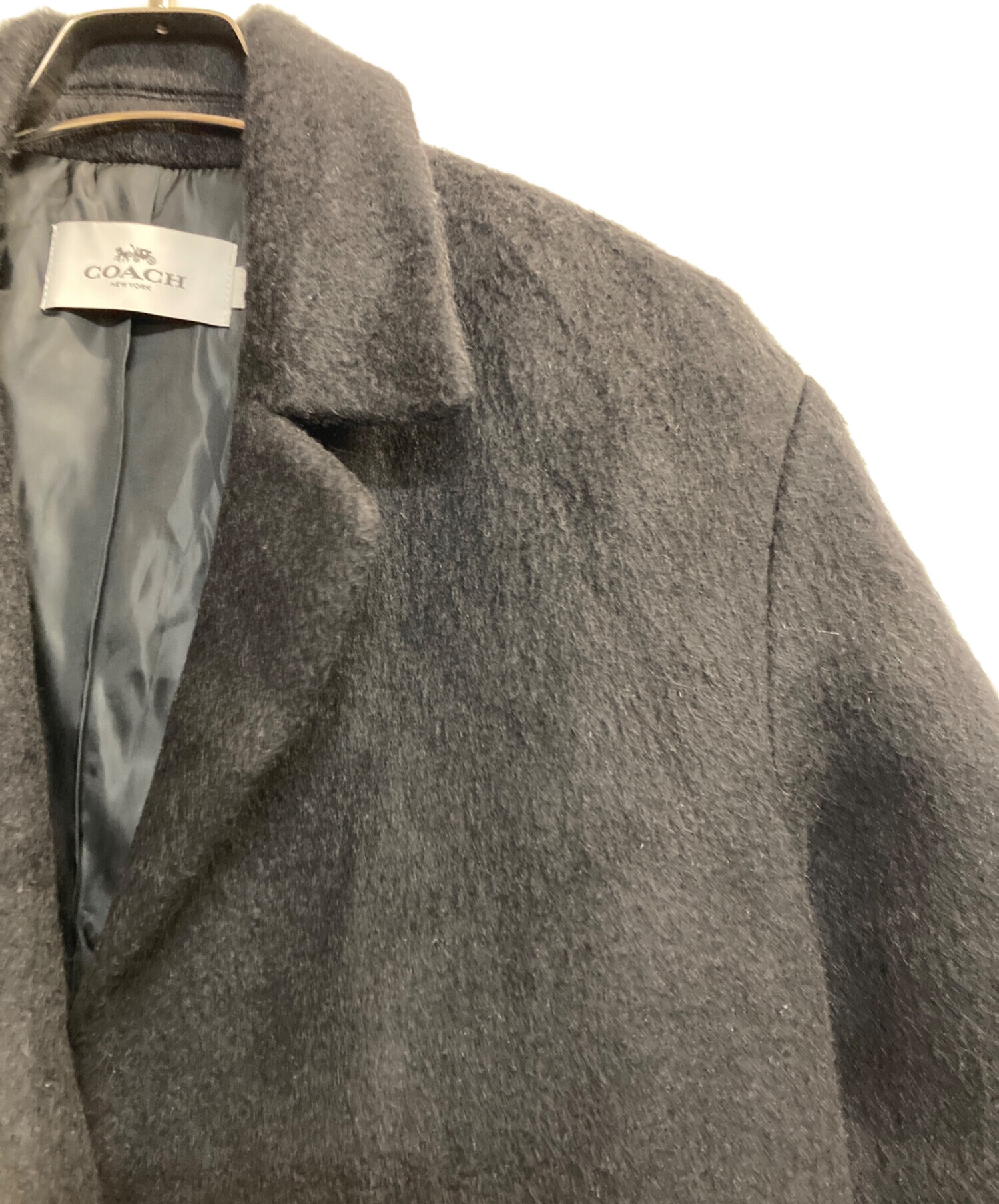 中古・古着通販】COACH (コーチ) チェスターコート ブラック サイズ:S