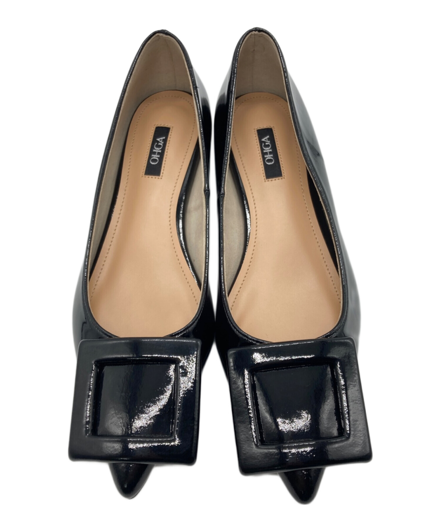中古・古着通販】OHGA (オオガ) ポインテッドトゥパテントパンプス