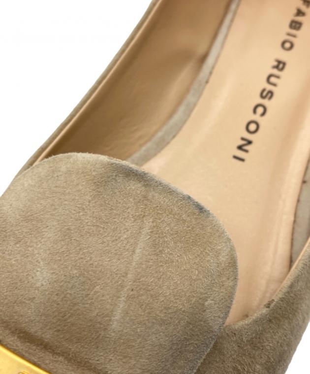 最終値下！FABIO RUSCONI★新品未使用★ネットパンプス★ベージュ★ 中古・古着通販】FABIO RUSCONI (ファビオルスコーニ) メタルプレート