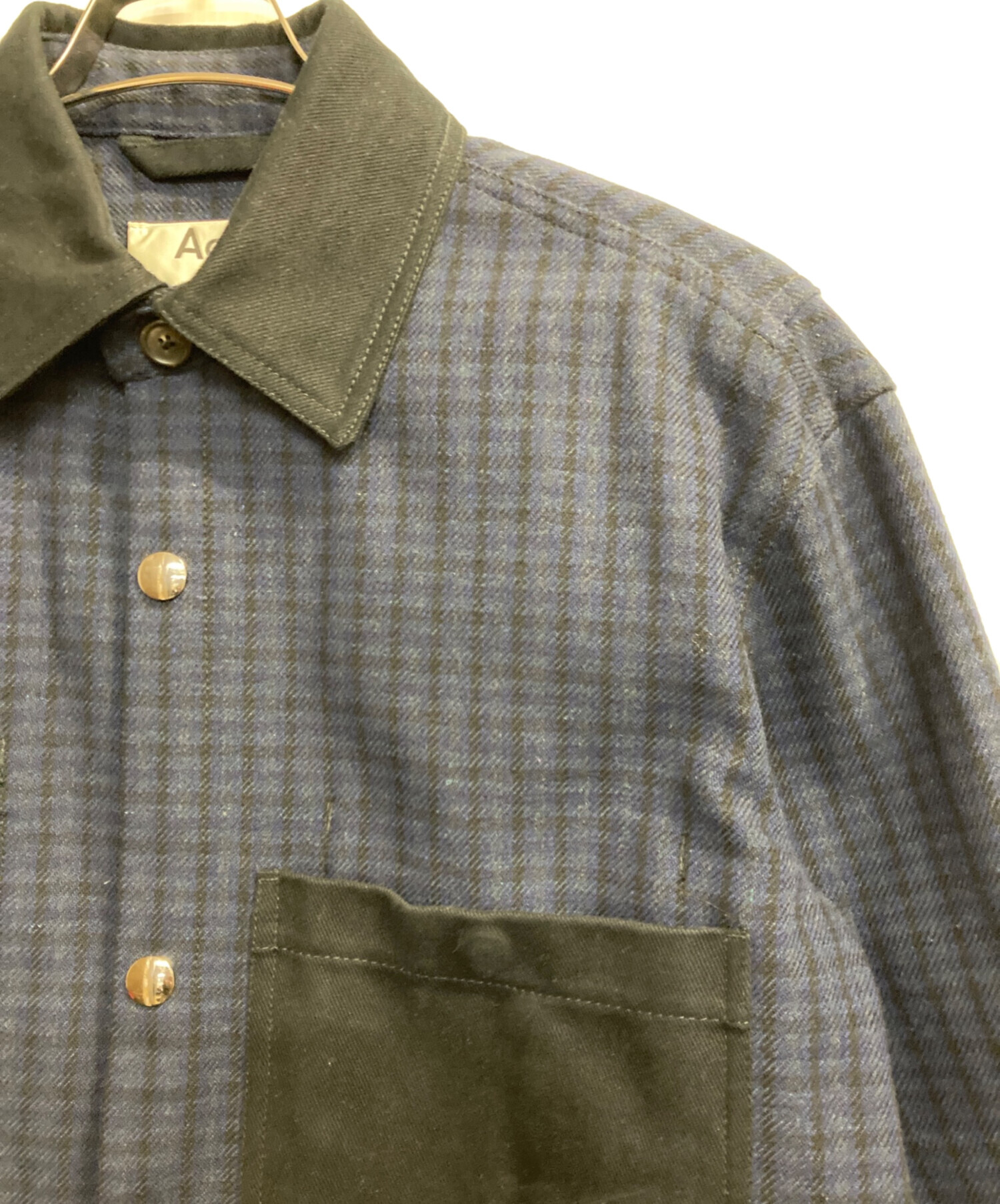 acne studiousコーデュロイシャツジャケット ネイビー Acne Studios アクネストゥディオズ ネイビー コーデュロイ シャツ