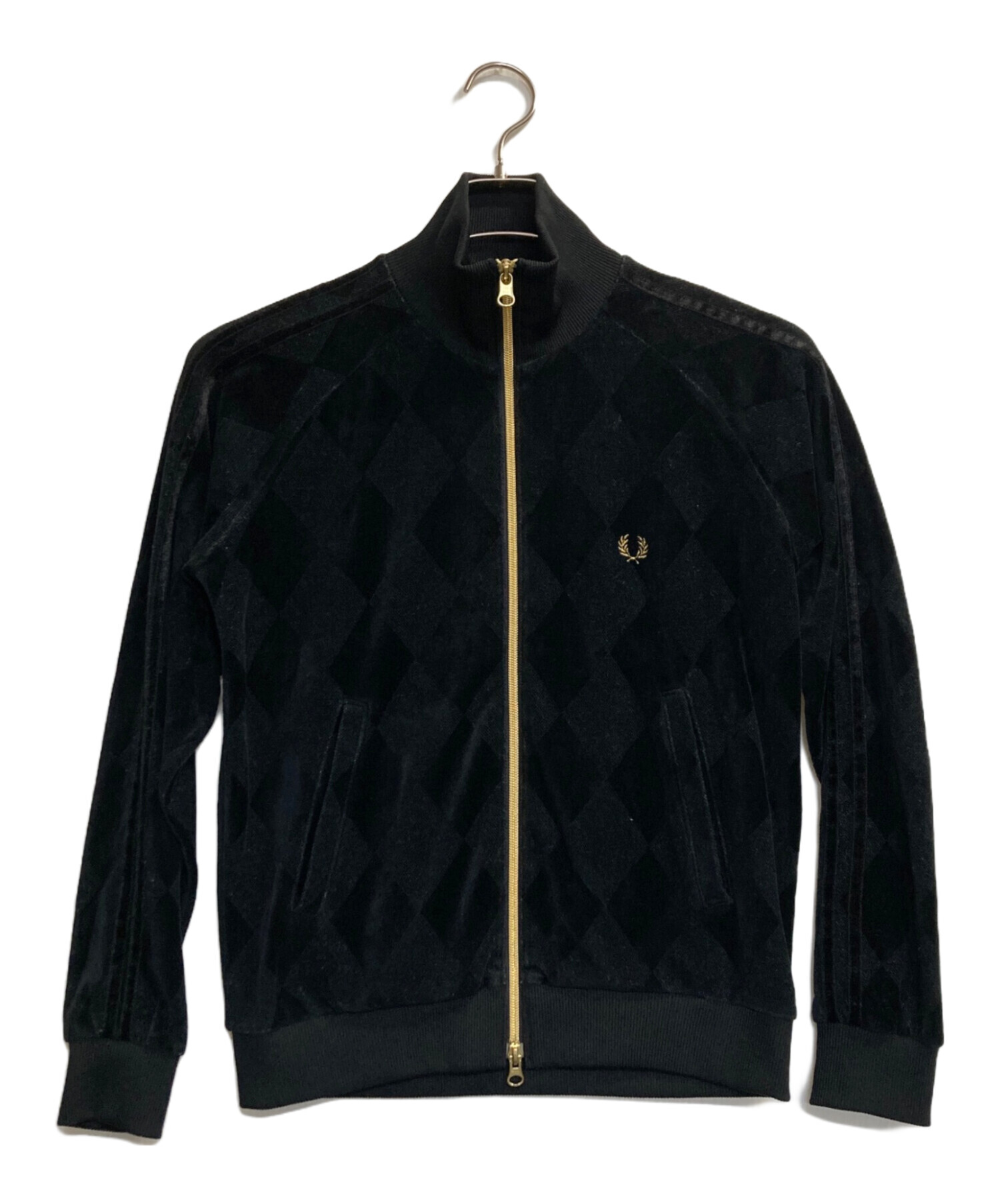 【フレッドペリー】ベロアトラックジャケット　ジャージ　アーガイル　サイズＬ 中古・古着通販】FRED PERRY (フレッドペリー) アーガイルベロア