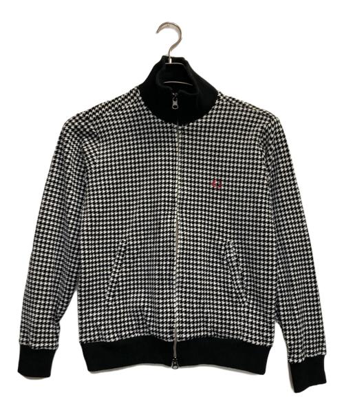 フレッドペリー　トラックジャケット　チェック　ブラウン　千鳥柄　リバーシブル フレッドペリー トラックジャケット チェック ブラウン 千鳥柄