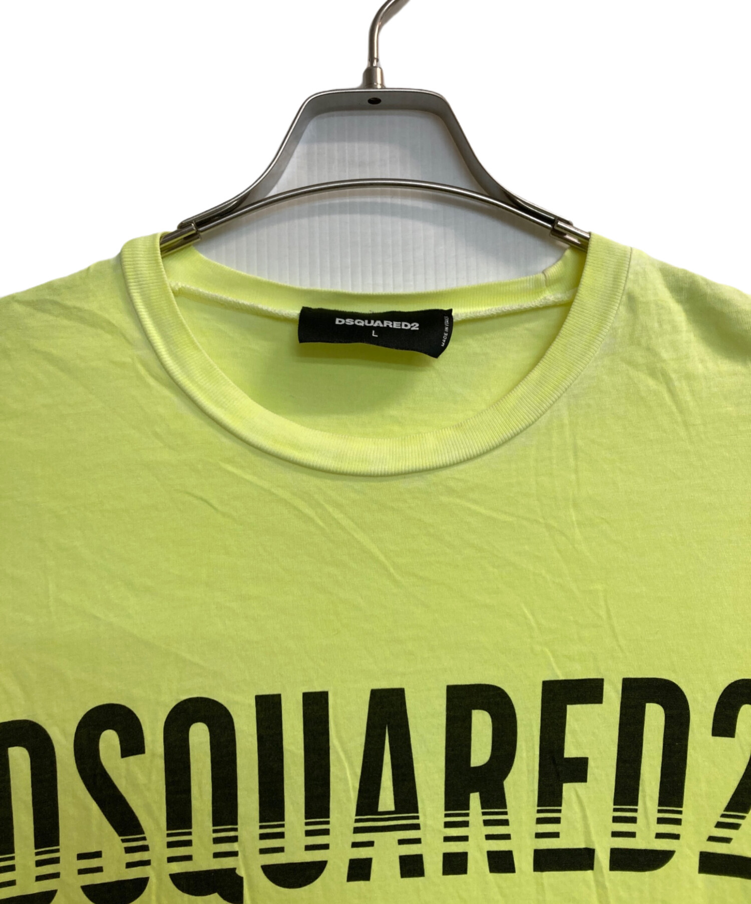 DSQUARED2 ディースクエアード2 半袖シャツ 黄色 中古・古着通販】DSQUARED2 (ディースクエアード) 半袖カットソー