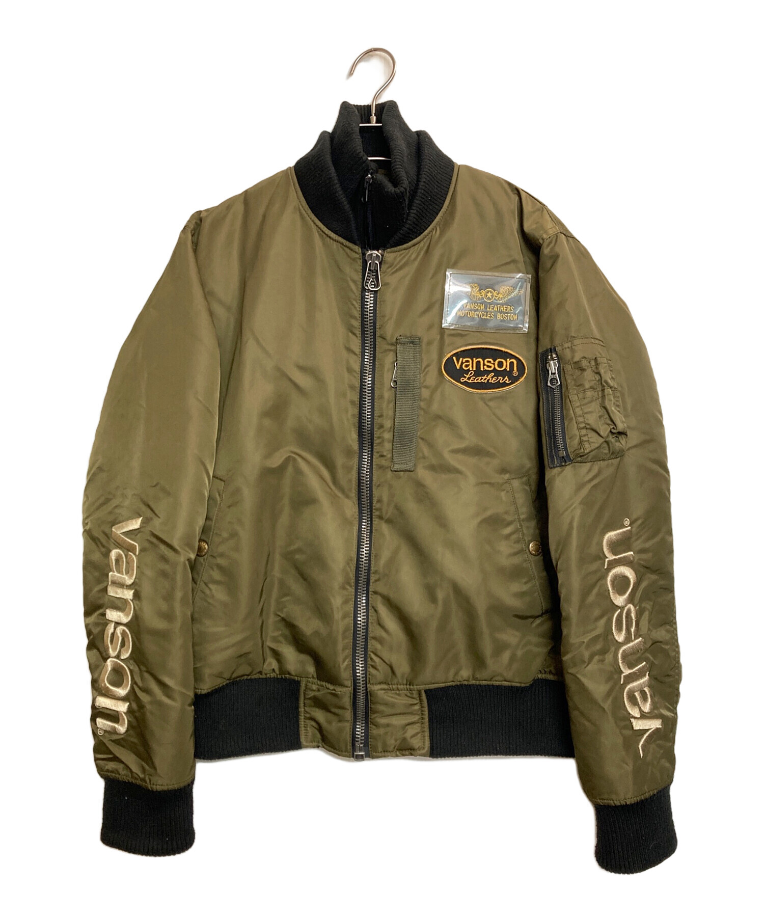 中古・古着通販】VANSON (バンソン) フライトジャケット グリーン