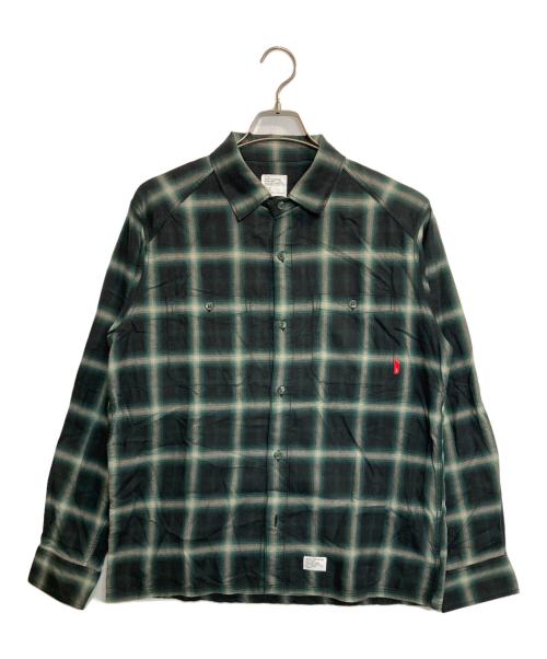 希少 WTAPS オンブレ チェック ネルシャツ グリーン XL 中古・古着通販】WTAPS (ダブルタップス) オンブレチェックシャツ