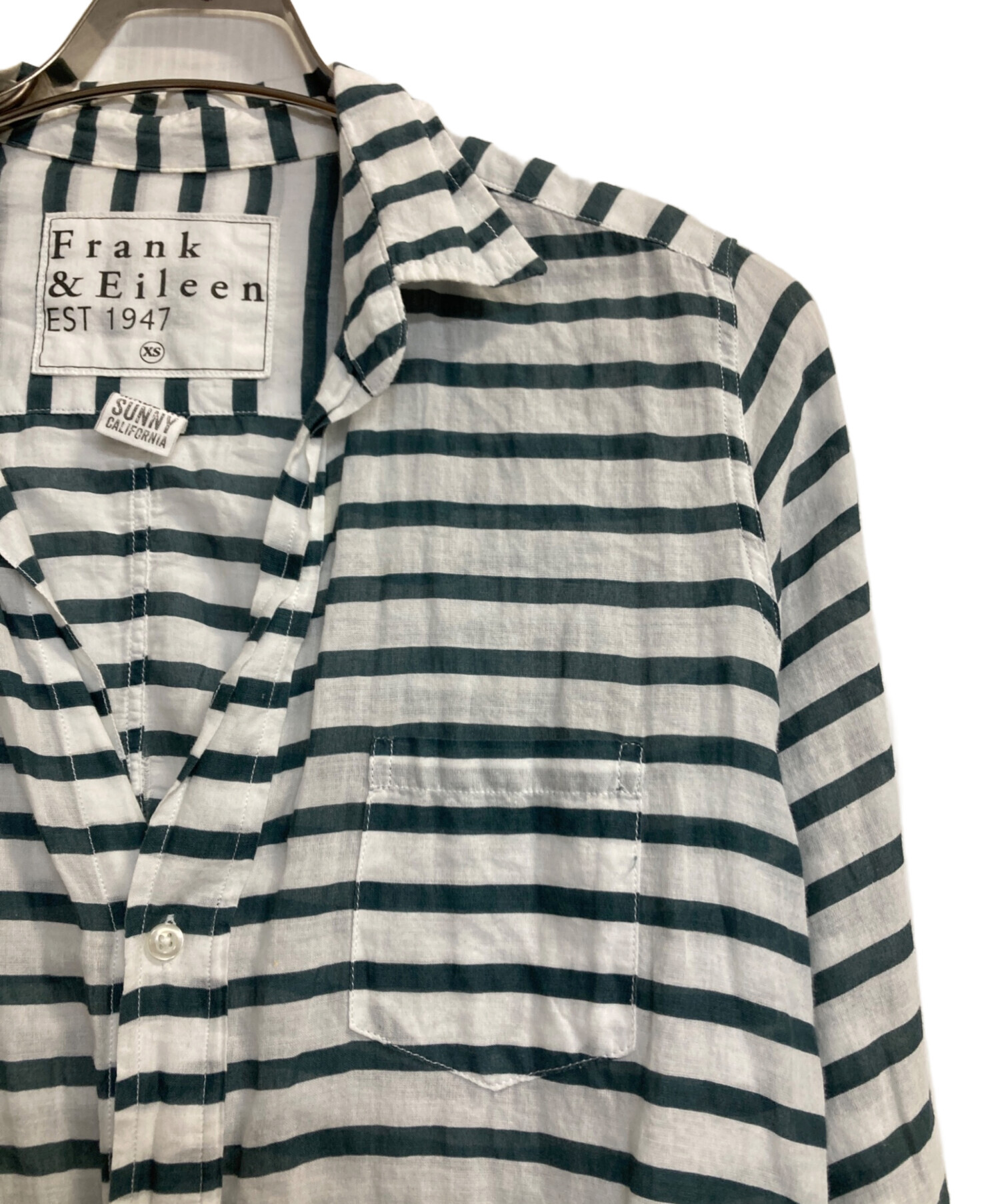FRANK＆EILEEN ボーダーシャツ Eileen, Relaxed Button-Up Shirt, Navy | Frank & Eileen