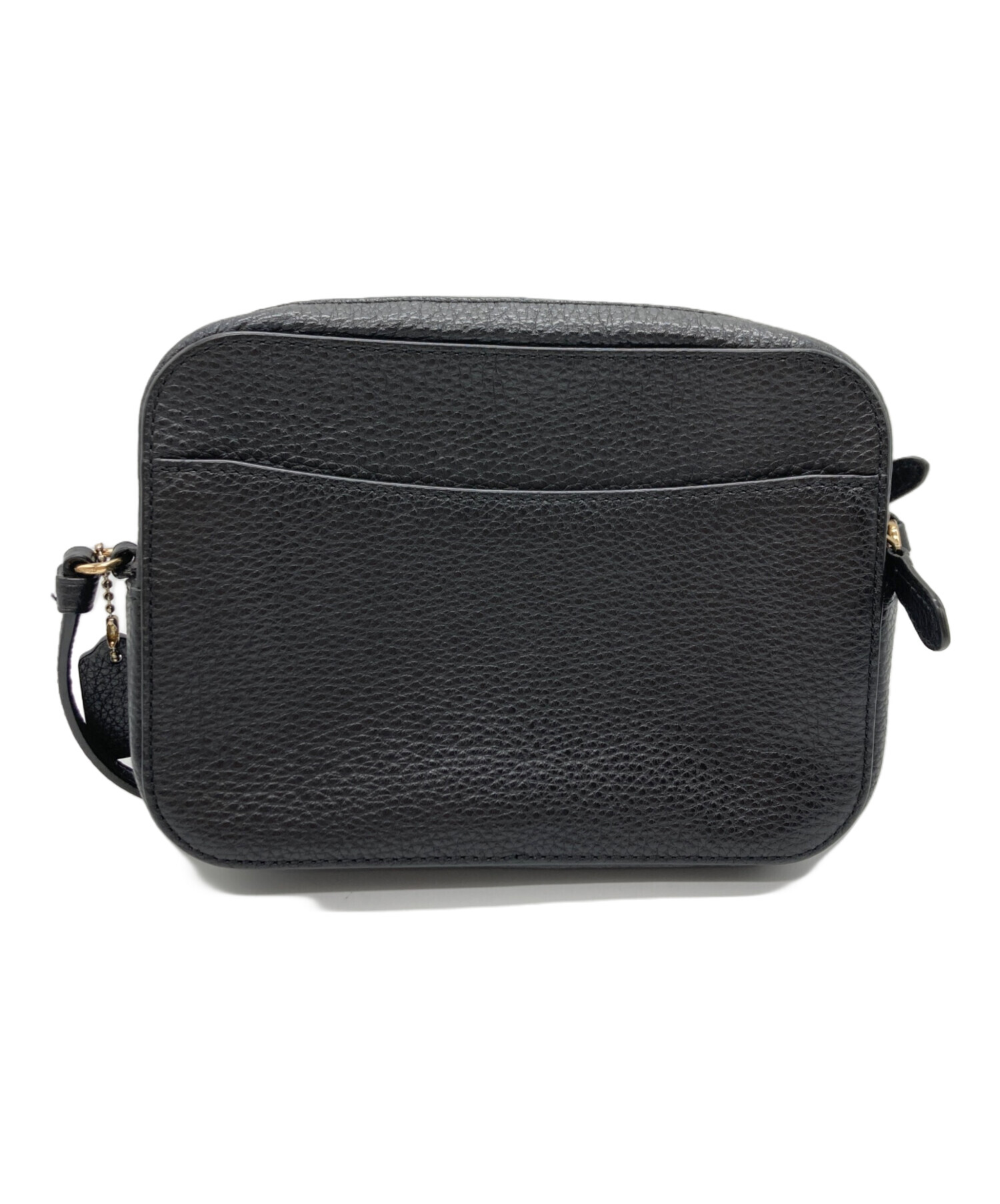 未使用　COACH コーチ　ショルダーバッグ　ミニショルダー　シボ革　87734 中古・古着通販】COACH (コーチ) ミニショルダーバッグ ブラック