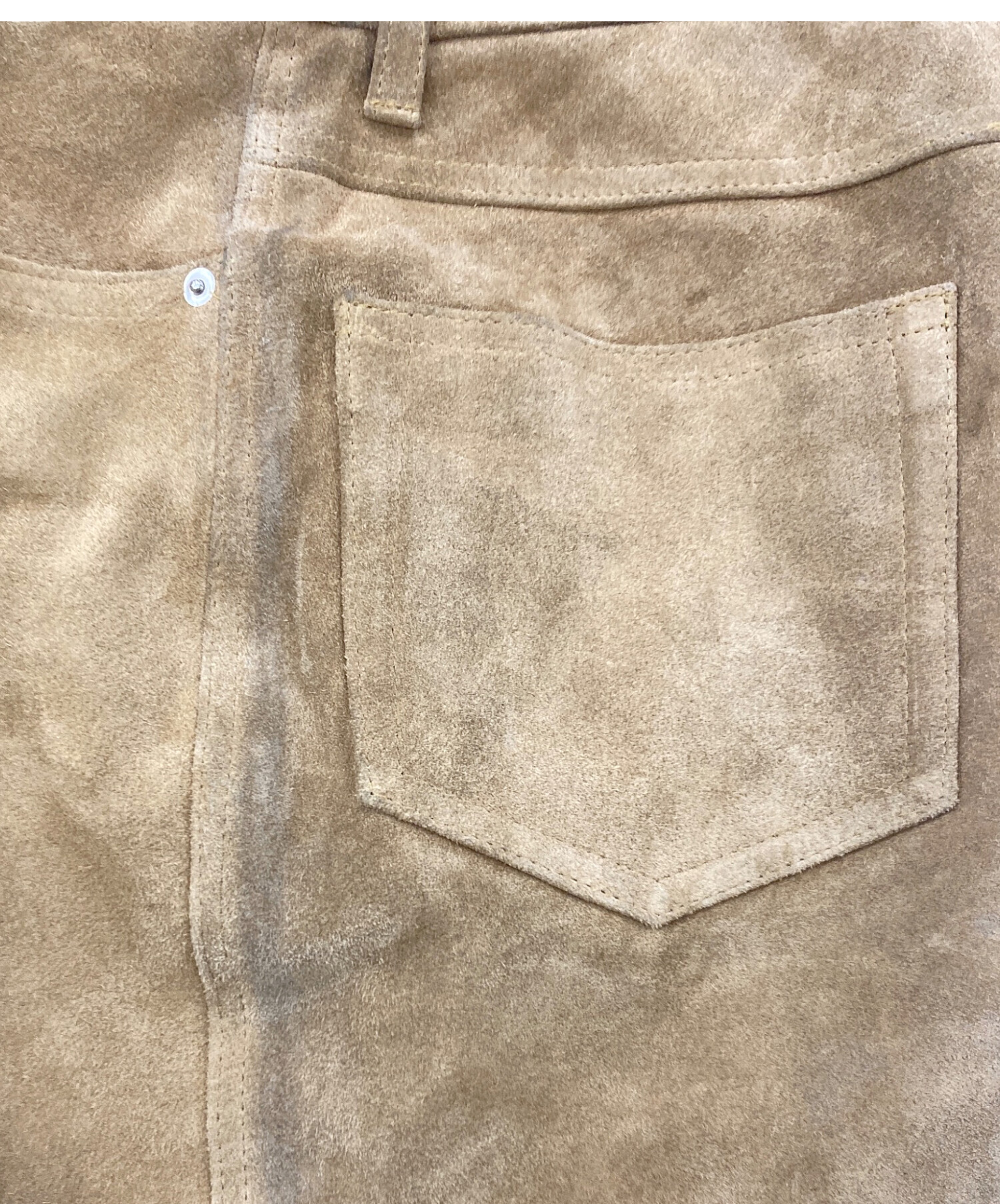 中古・古着通販】BEAMS (ビームス) スエードパンツ ベージュ サイズ:S 