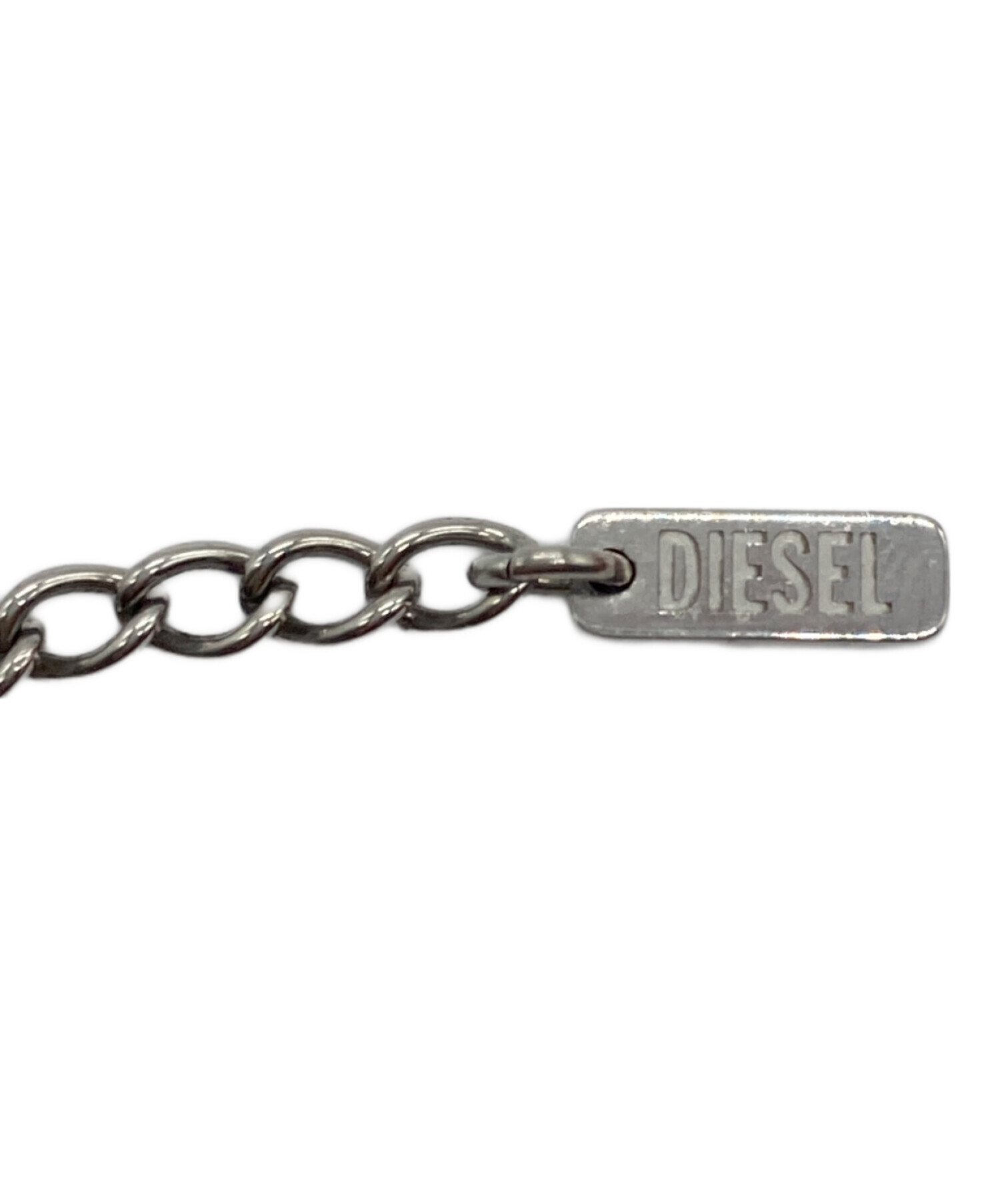 古*い様 DIESEL シルバー チェーンネックレス 中古・古着通販】DIESEL (ディーゼル) Dロゴチェーンネックレス