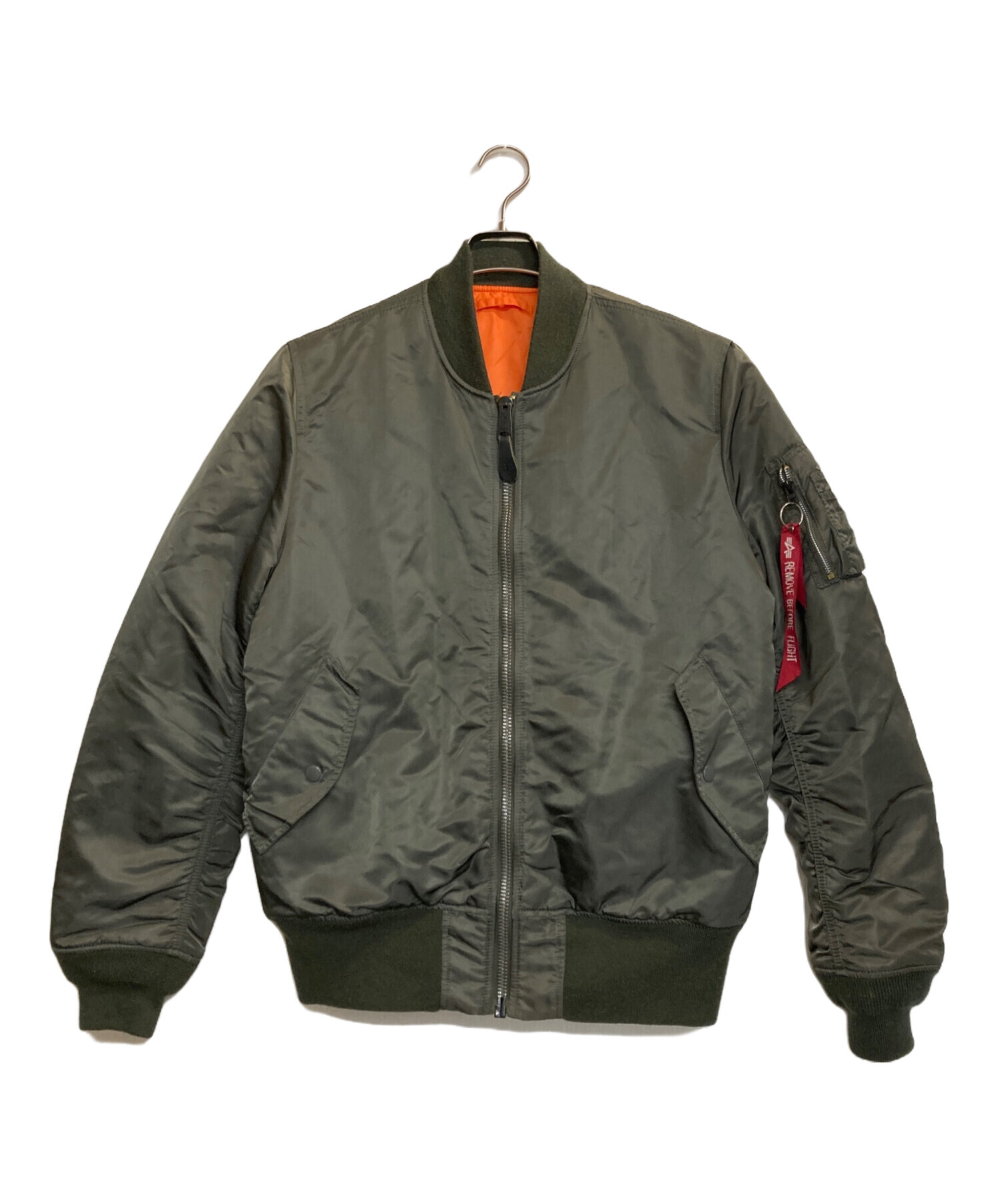 中古・古着通販】ALPHA (アルファ) MA-1ジャケット グリーン サイズ