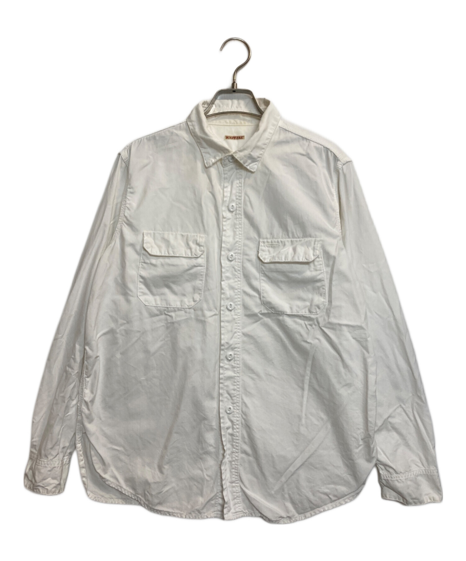 中古・古着通販】KAPITAL (キャピタル) エルボーパッチシャツ ホワイト