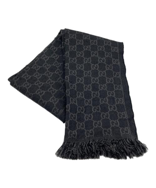 ⭐︎美品⭐︎GUCCI モノグラムマフラー 中古・古着通販】GUCCI (グッチ) GGモノグラムウールマフラー ブラック