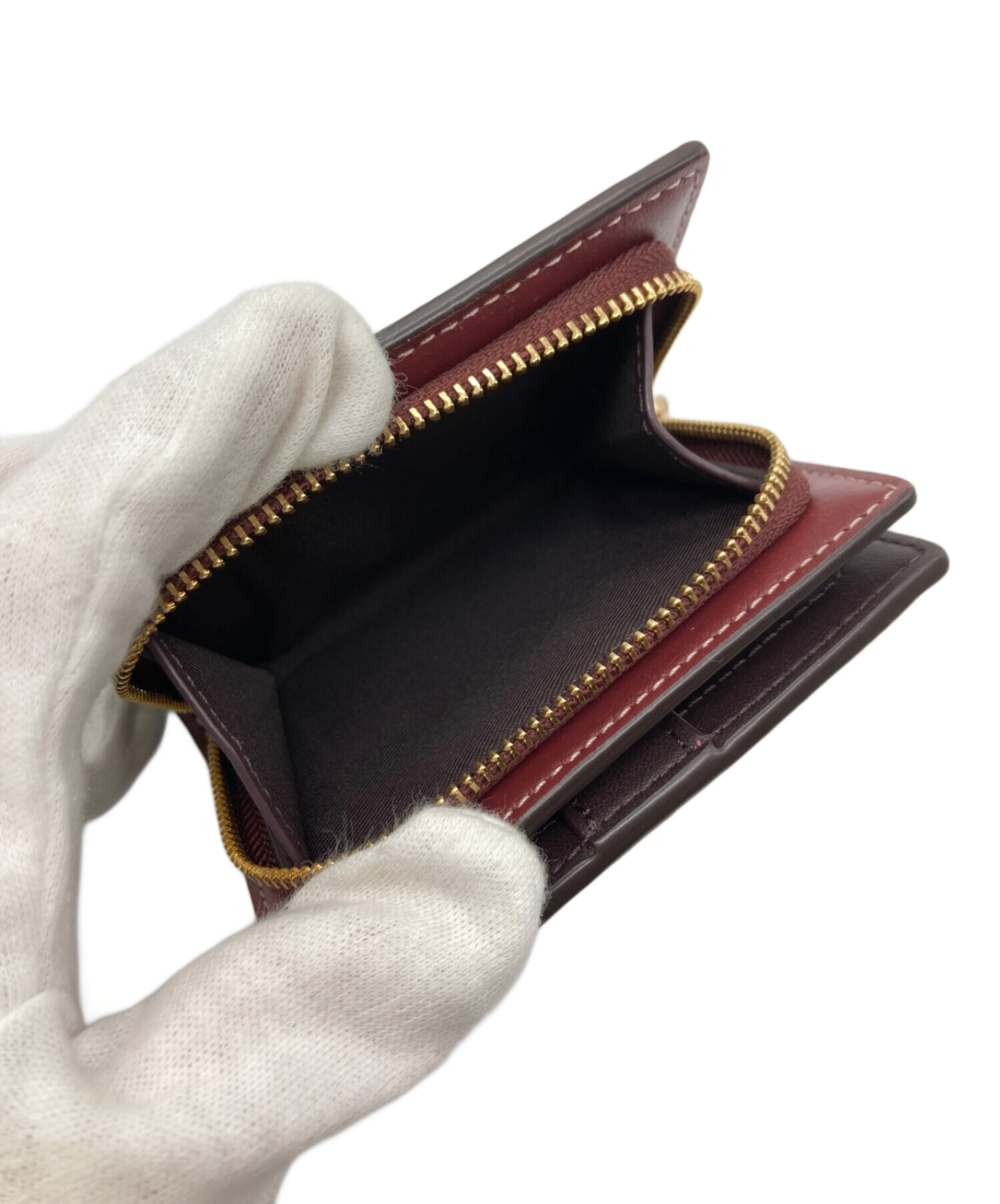 中古・古着通販】COACH (コーチ) モノグラム2つ折り財布 ピンク