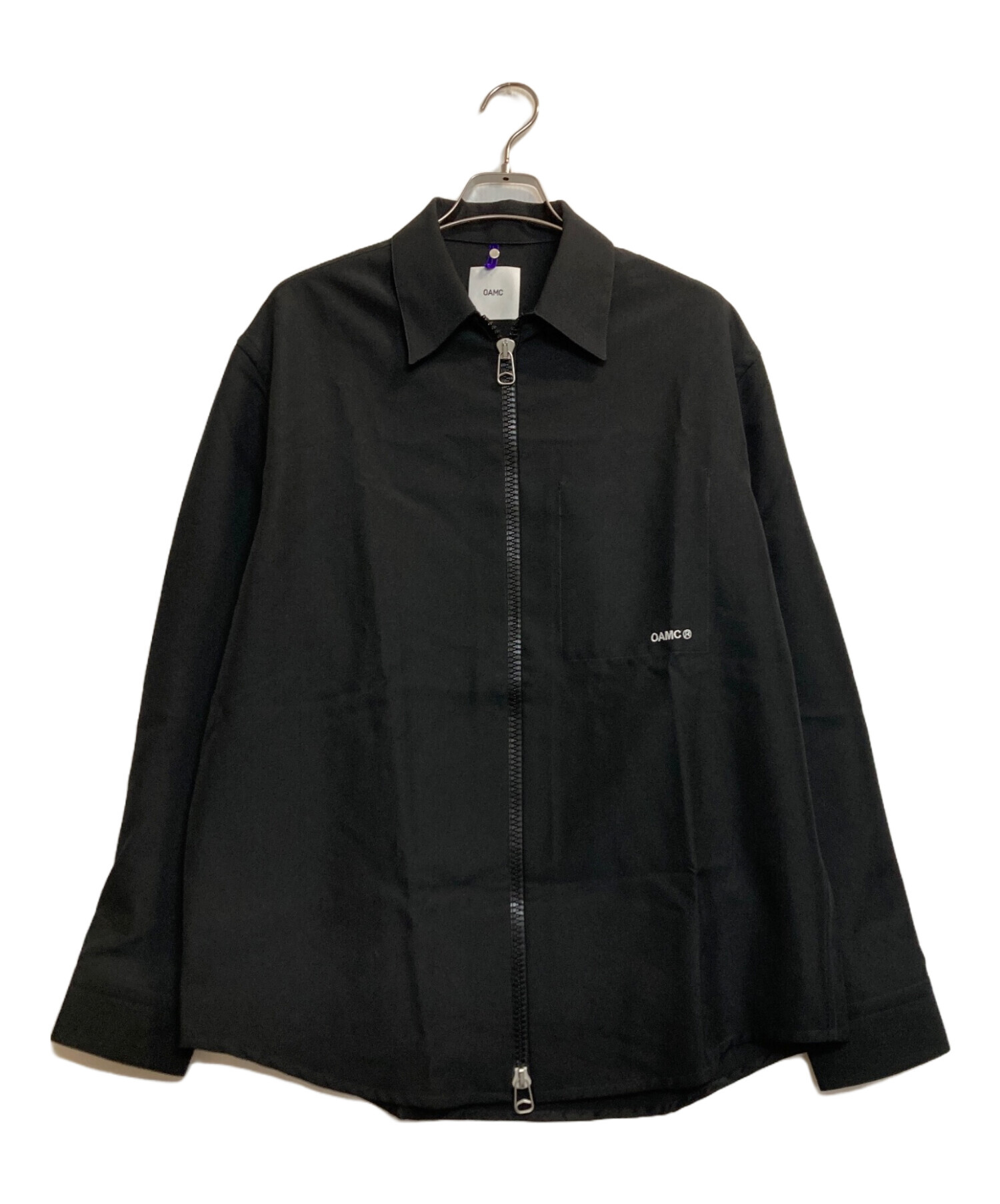 中古・古着通販】OAMC (オーエーエムシー) ジップシャツ ブラック 
