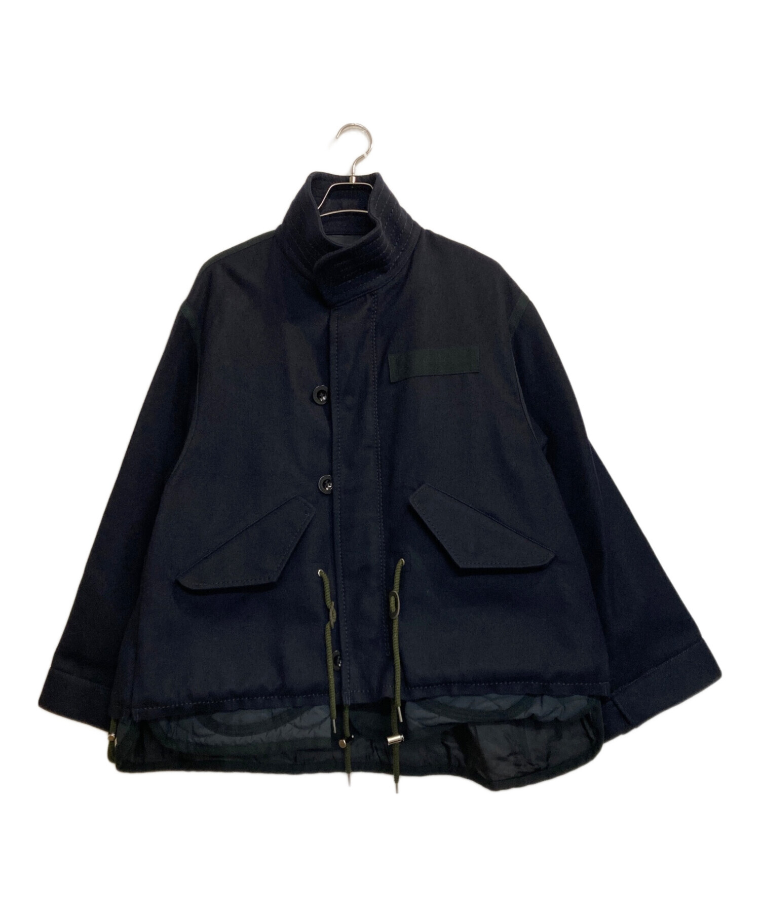 Sacai 22aw ウールメルトンレイヤードジャケット 中古・古着通販】sacai (サカイ) WOOL MELTON BLOUSON / ウール