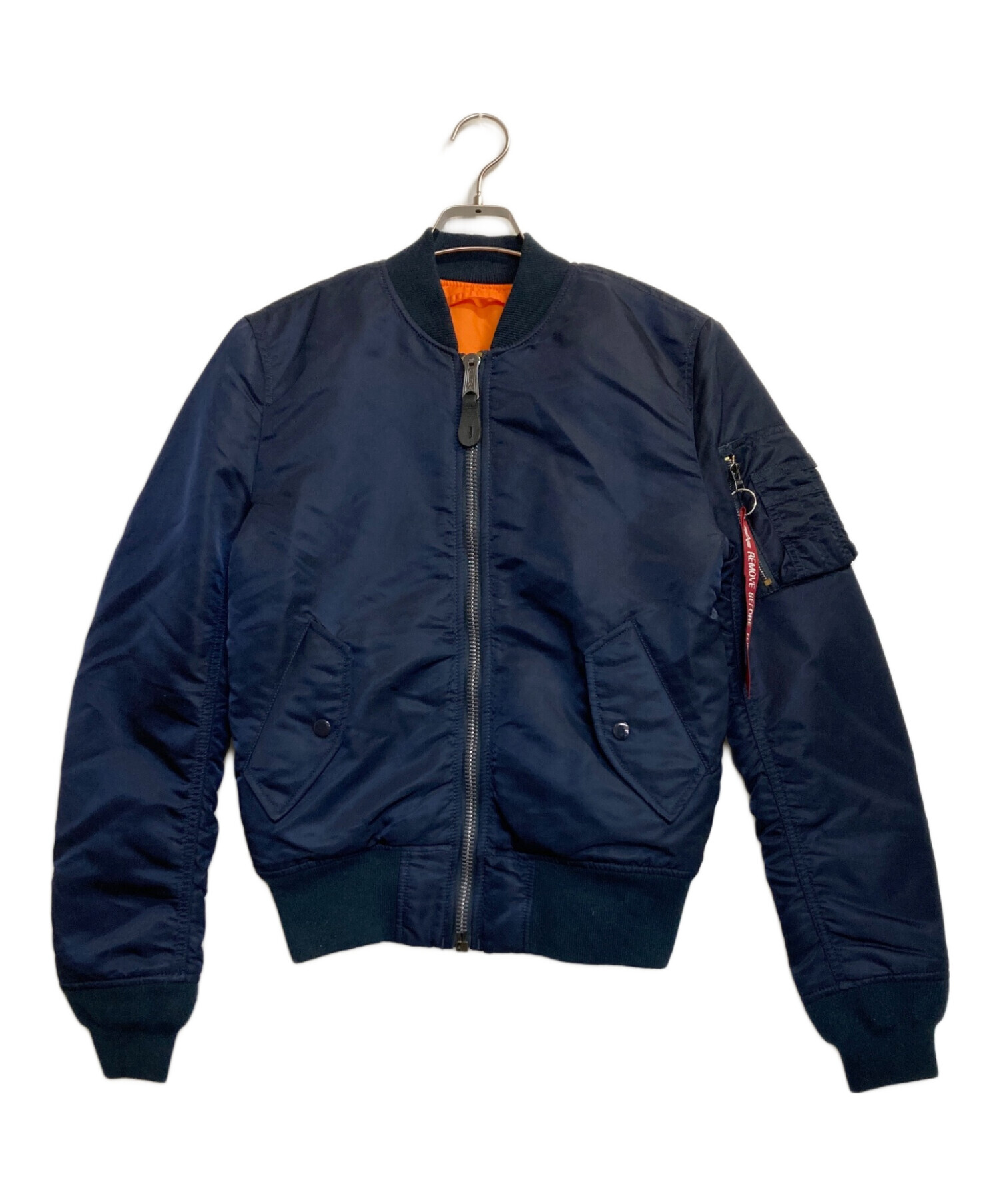 ALPHA アルファ　MA-1 ネイビー 中古・古着通販】ALPHA (アルファ) MA-1ジャケット ネイビー サイズ