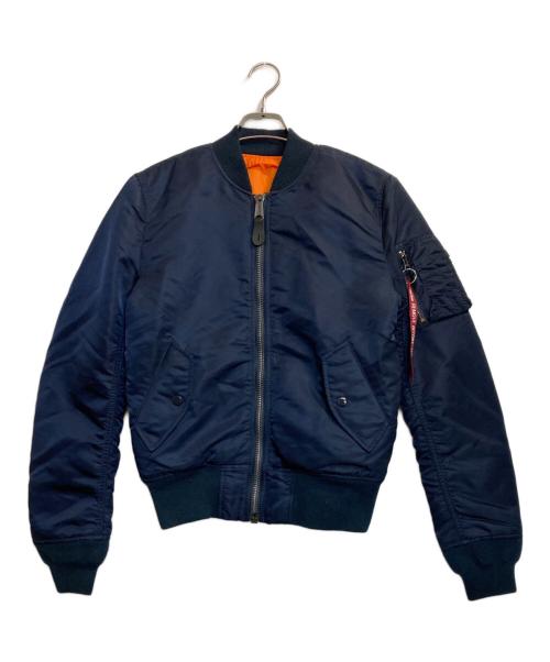 希少★ 50s 復刻 USA製 ALPHA MA-1 ネイビー M　C720 中古・古着通販】ALPHA (アルファ) MA-1ジャケット ネイビー サイズ