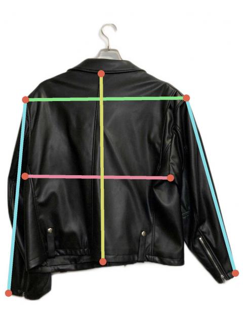 中古・古着通販】HARE (ハレ) エコレザーダブルライダースジャケット