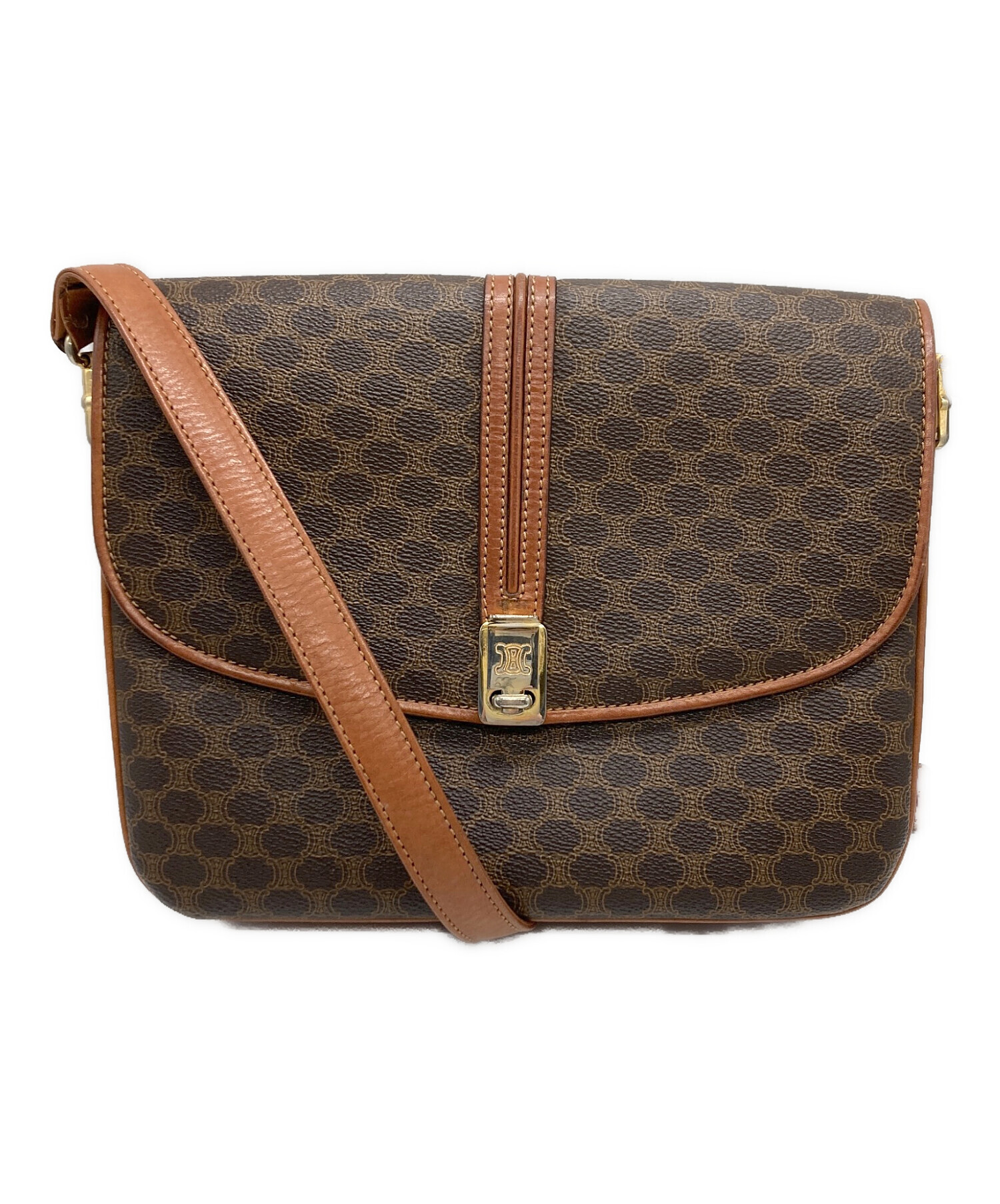 モ*コ様 CELINE セリーヌ マカダム柄　ショルダーバッグ OLD CELINE オールドセリーヌ マカダム柄ショルダーバッグ PVC | corne