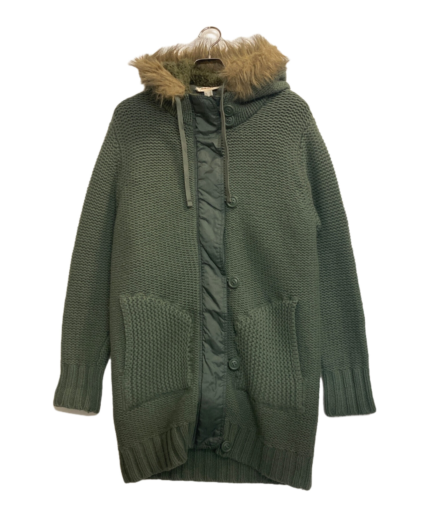 ディーゼル DIESEL ミリタリー ニット ジャケット ジップアップ 