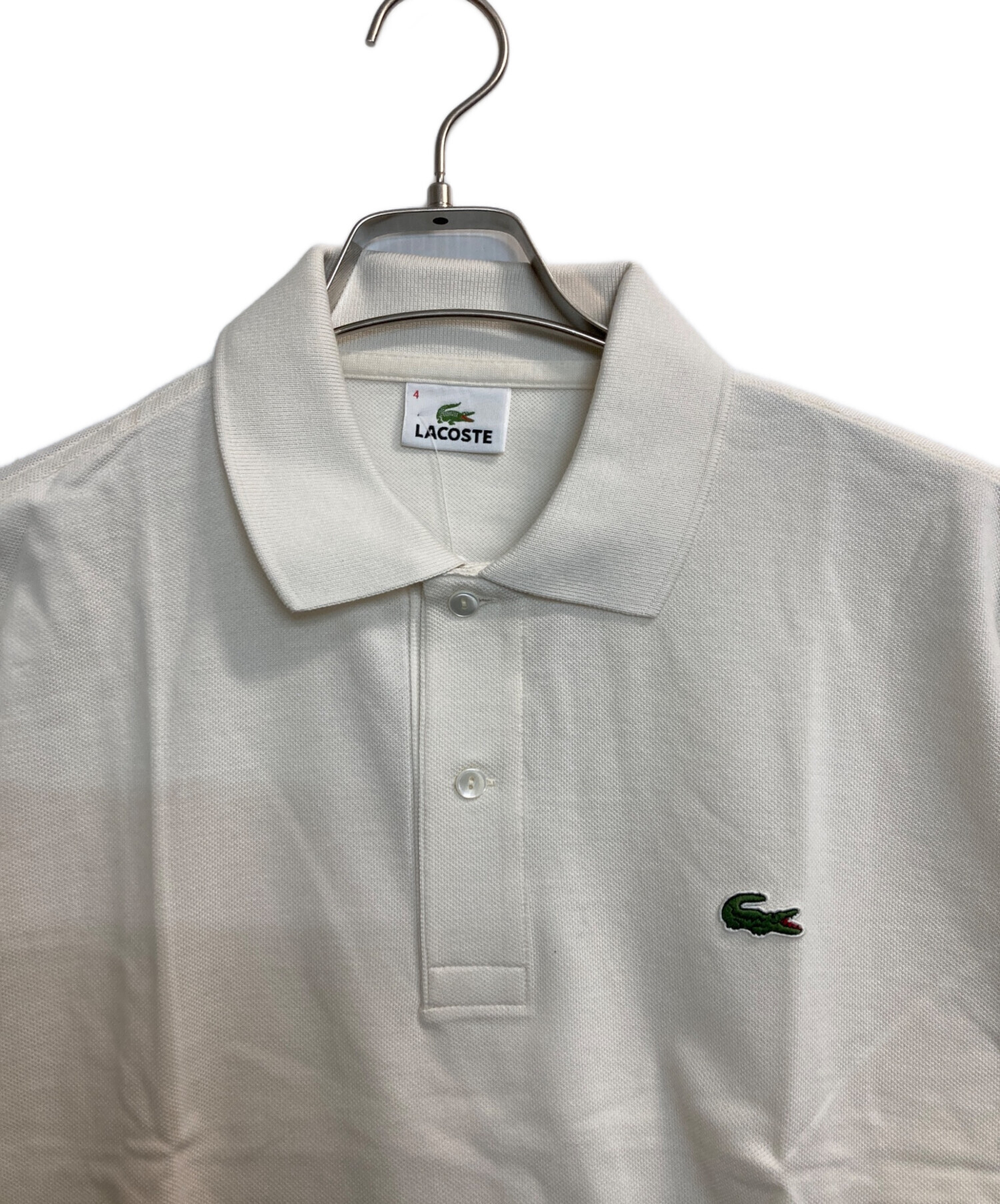 LACOSTE ラコステ ポロシャツ メンズ 【古着】【中古】 中古・古着通販】LACOSTE (ラコステ) 長袖ポロシャツ アイボリー