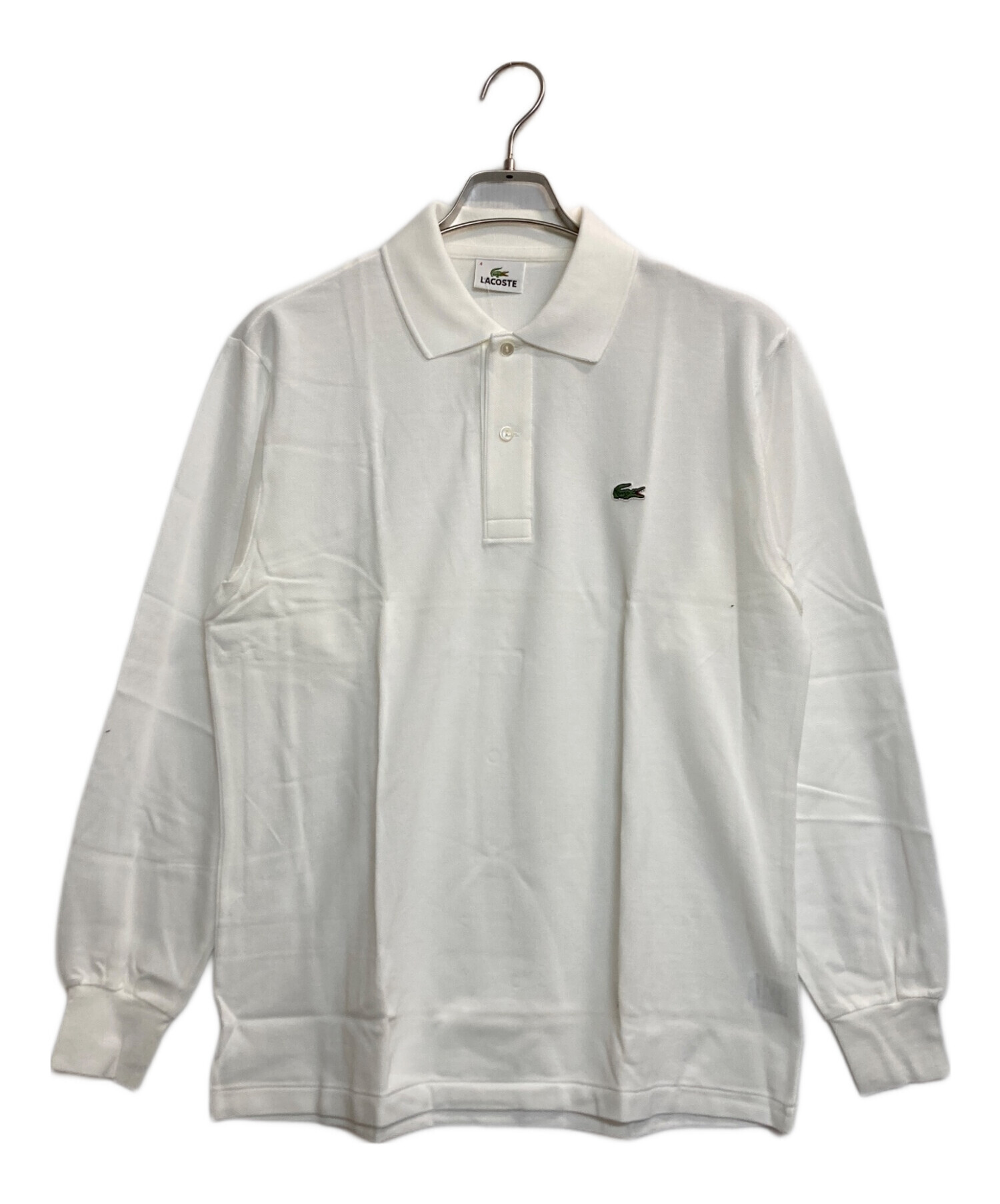 中古・古着通販】LACOSTE (ラコステ) 長袖ポロシャツ ホワイト サイズ