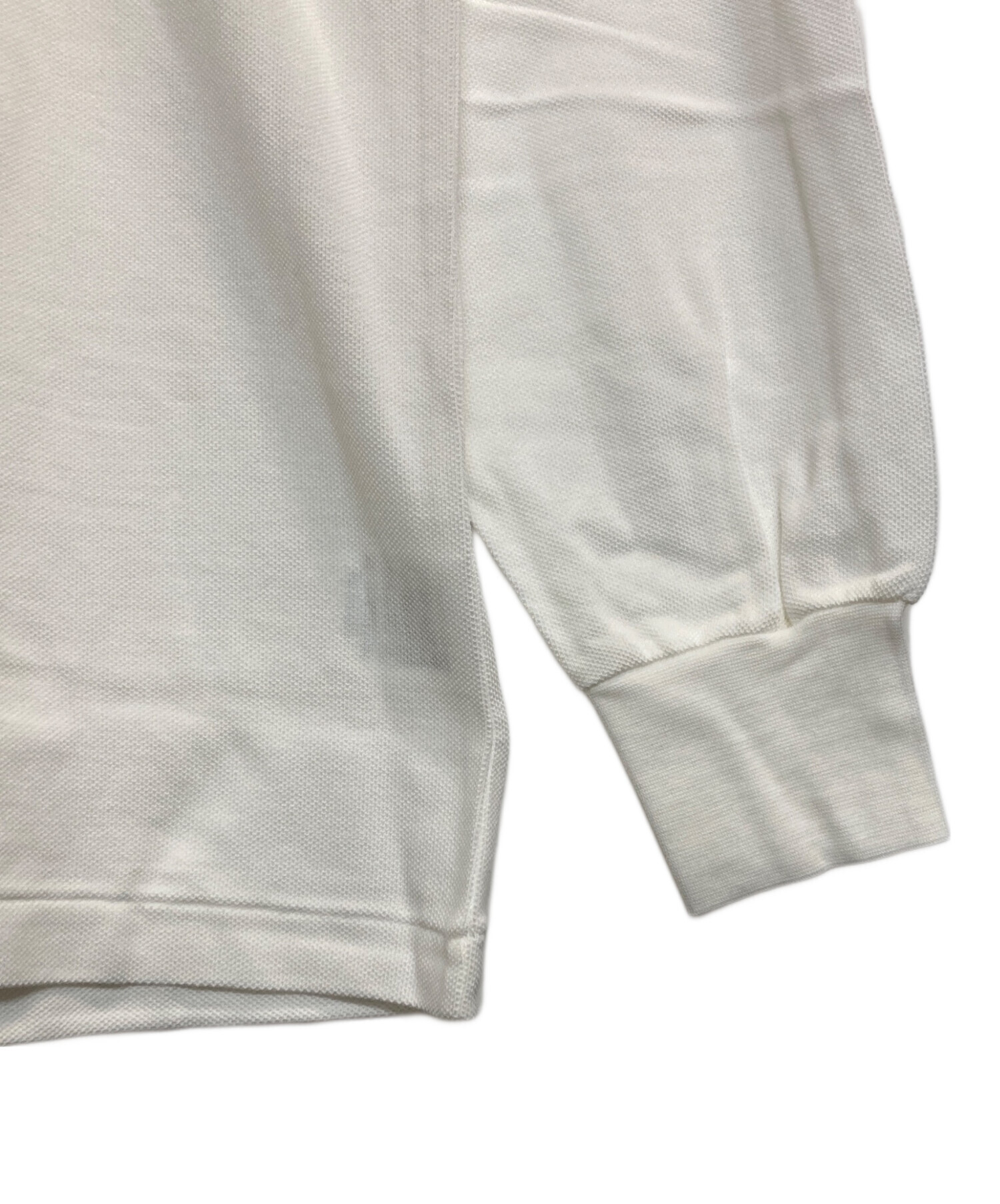 中古・古着通販】LACOSTE (ラコステ) 長袖ポロシャツ ホワイト サイズ