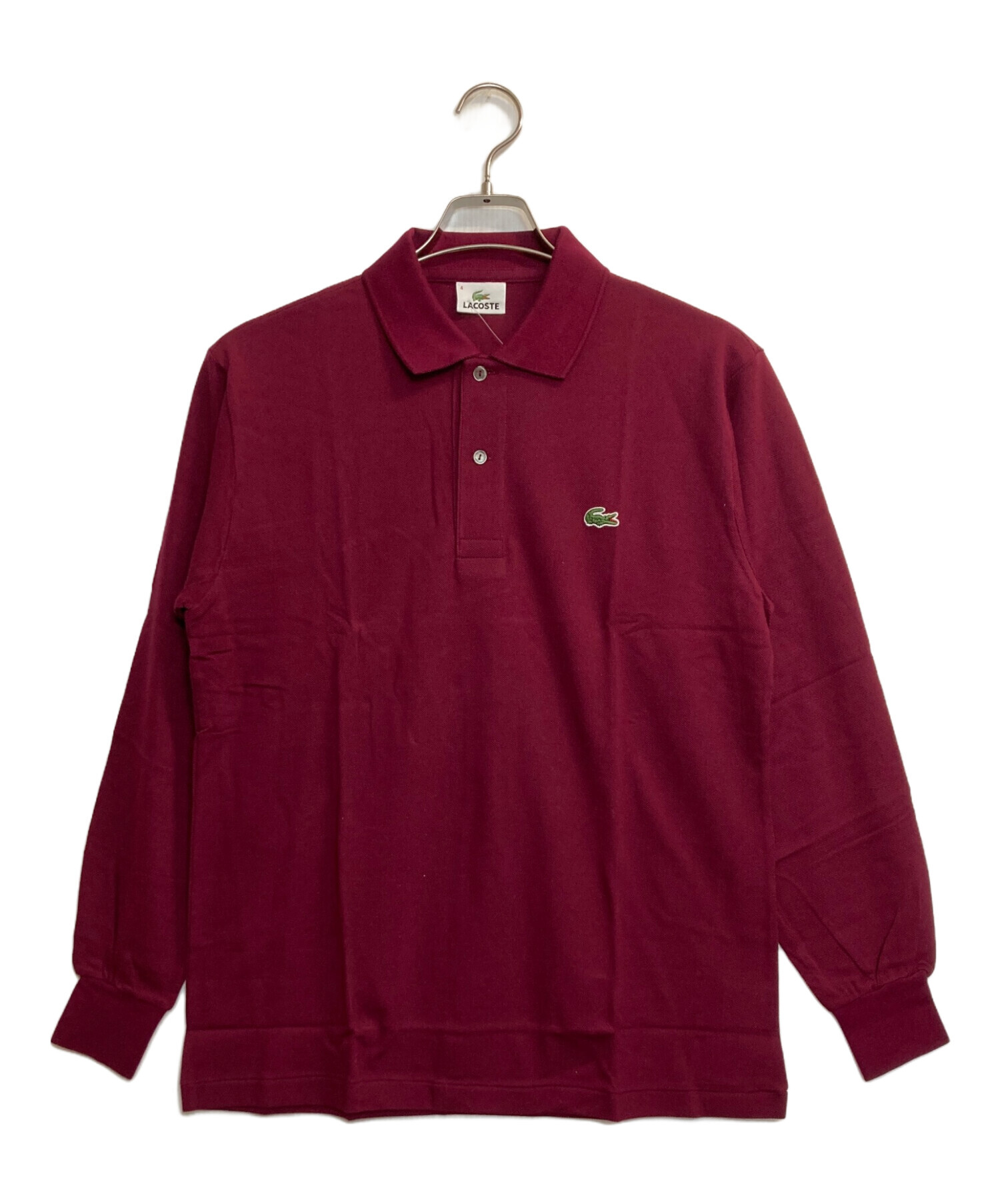 中古・古着通販】LACOSTE (ラコステ) 長袖ポロシャツ ボルドー サイズ