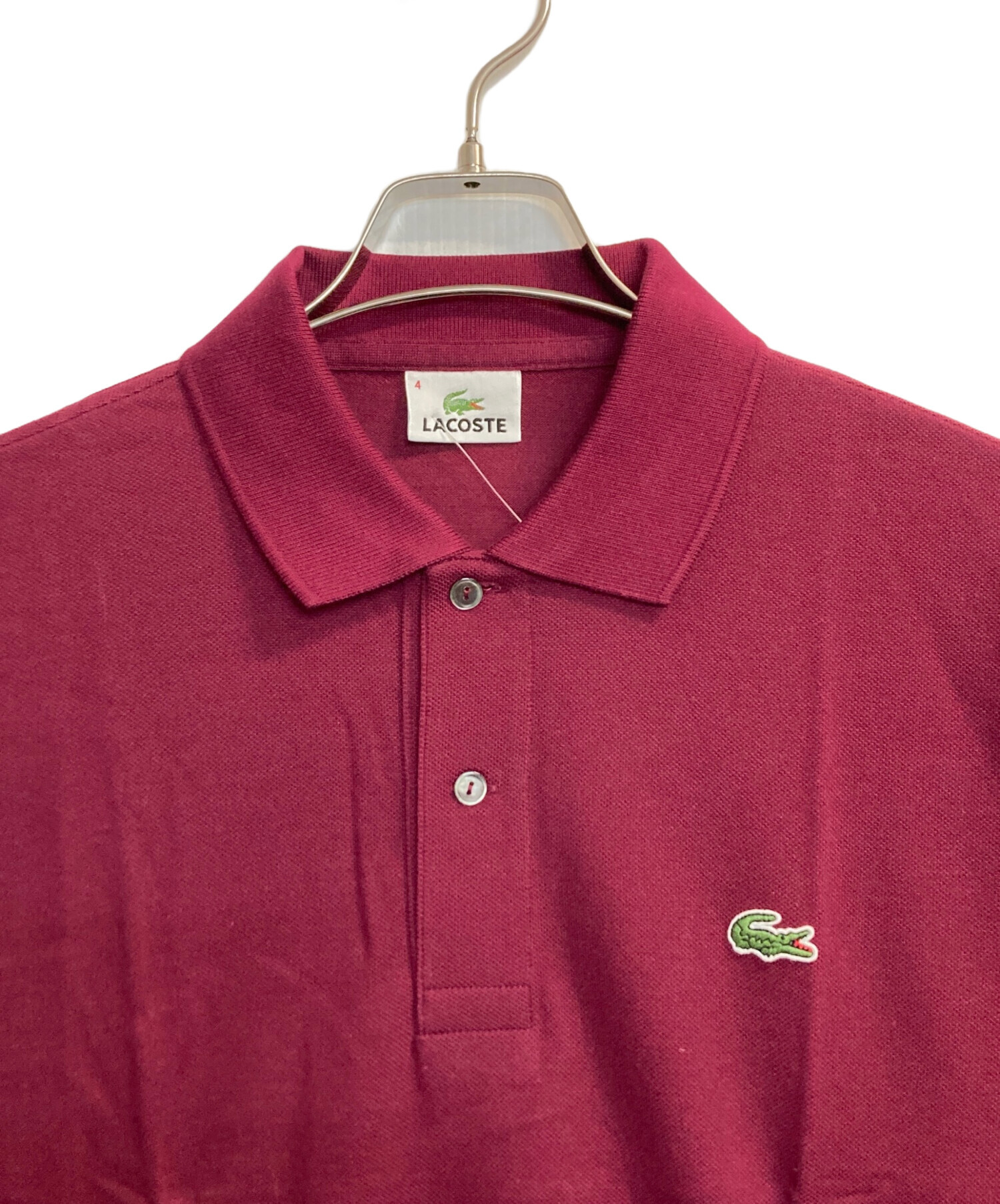 LACOSTE ラコステ ポロシャツ メンズ 【古着】【中古】 中古・古着通販】LACOSTE (ラコステ) 長袖ポロシャツ ボルドー サイズ