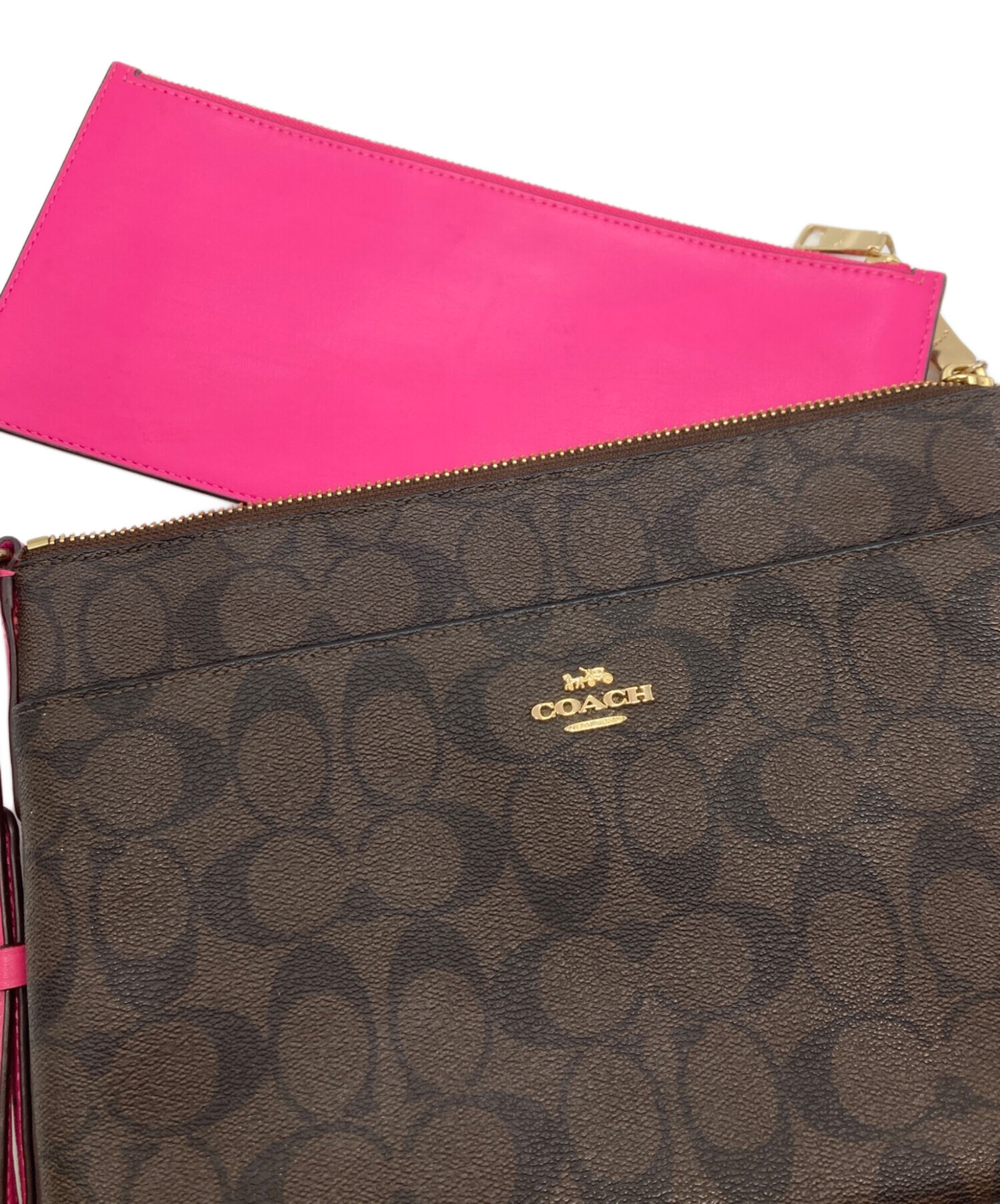 中古・古着通販】COACH (コーチ) シグネチャーミニショルダーバッグ