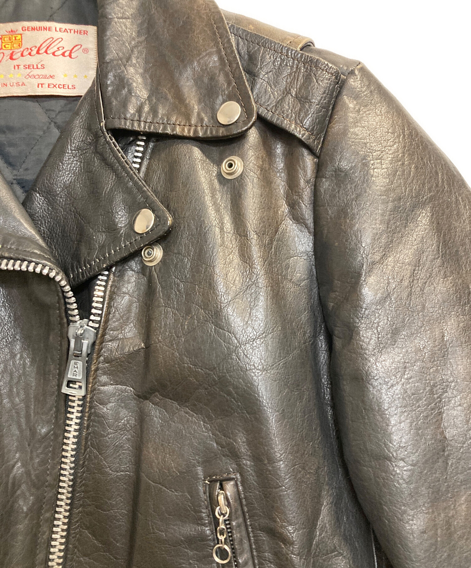 中古・古着通販】Excelled (エクセル) ダブルライダースジャケット