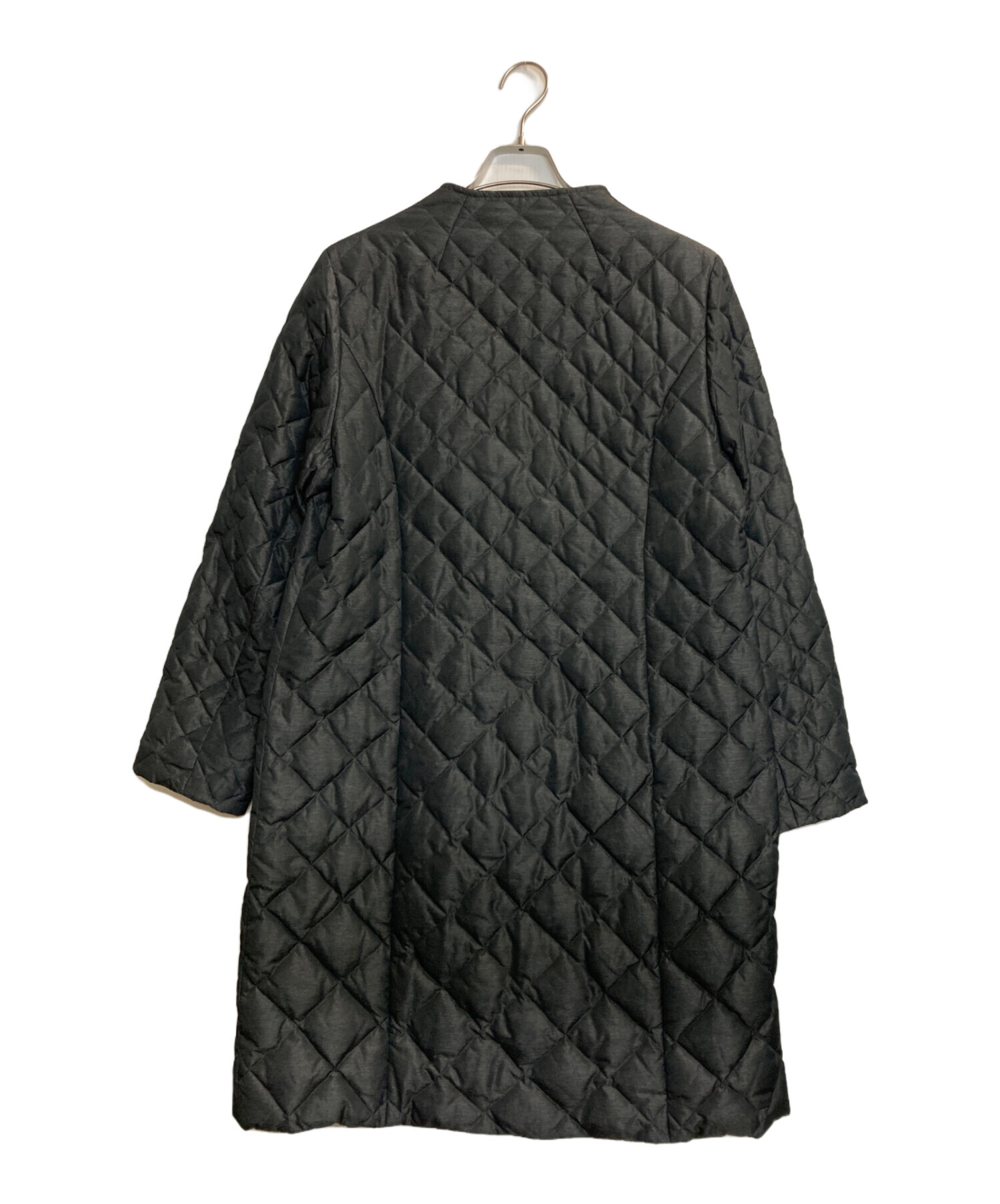 LA8408 ダーマコレクション ダウンコート グレー 黒 ナイロン 9 中古・古着通販】DAMA collection (ダーマコレクション) sagaファ-付き