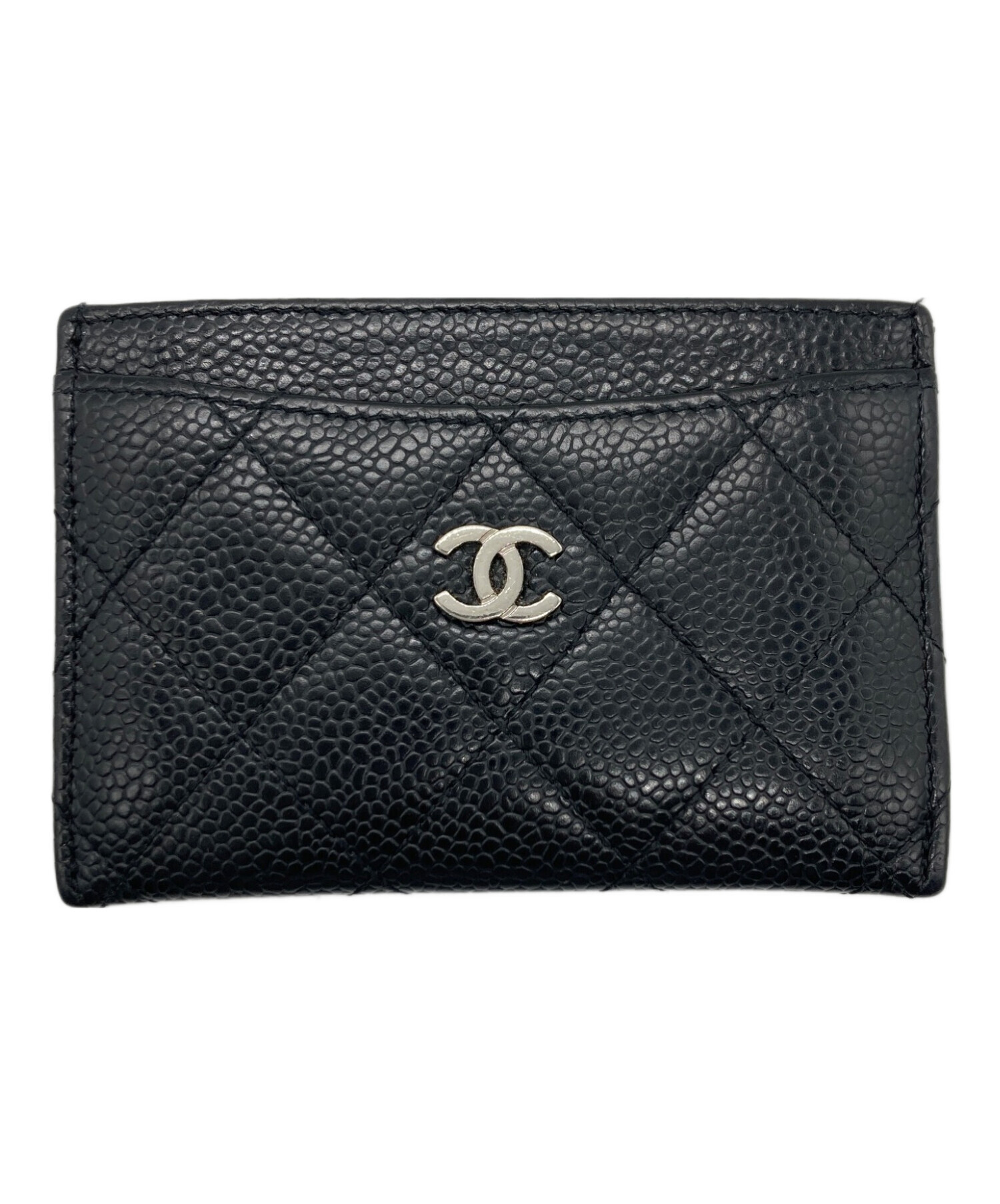 中古・古着通販】CHANEL (シャネル) キャビアスキンマトラッセカード